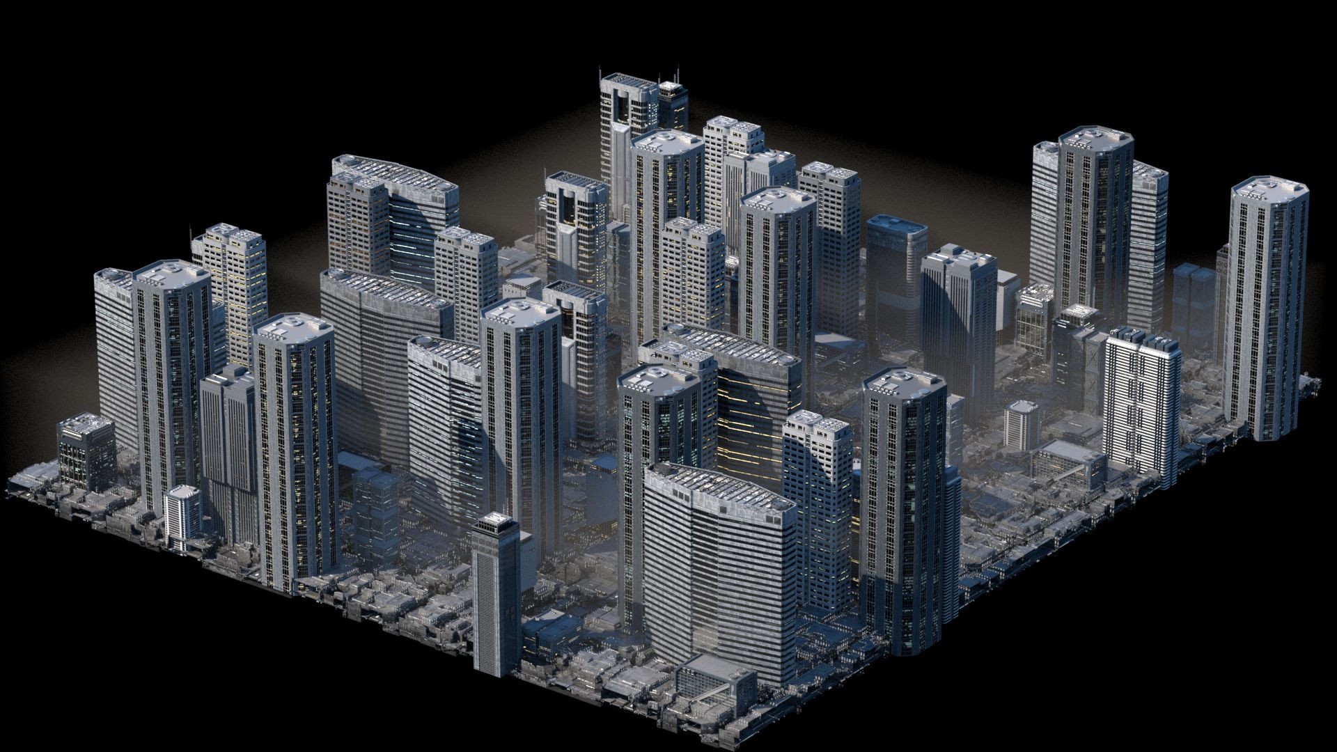 Wallpaper #nGgOHJMBSpphPi3-CSHM4 Sci Fi Cyberpunk City 3D Model 250 C4d 3ds Fbx Obj Free3d
