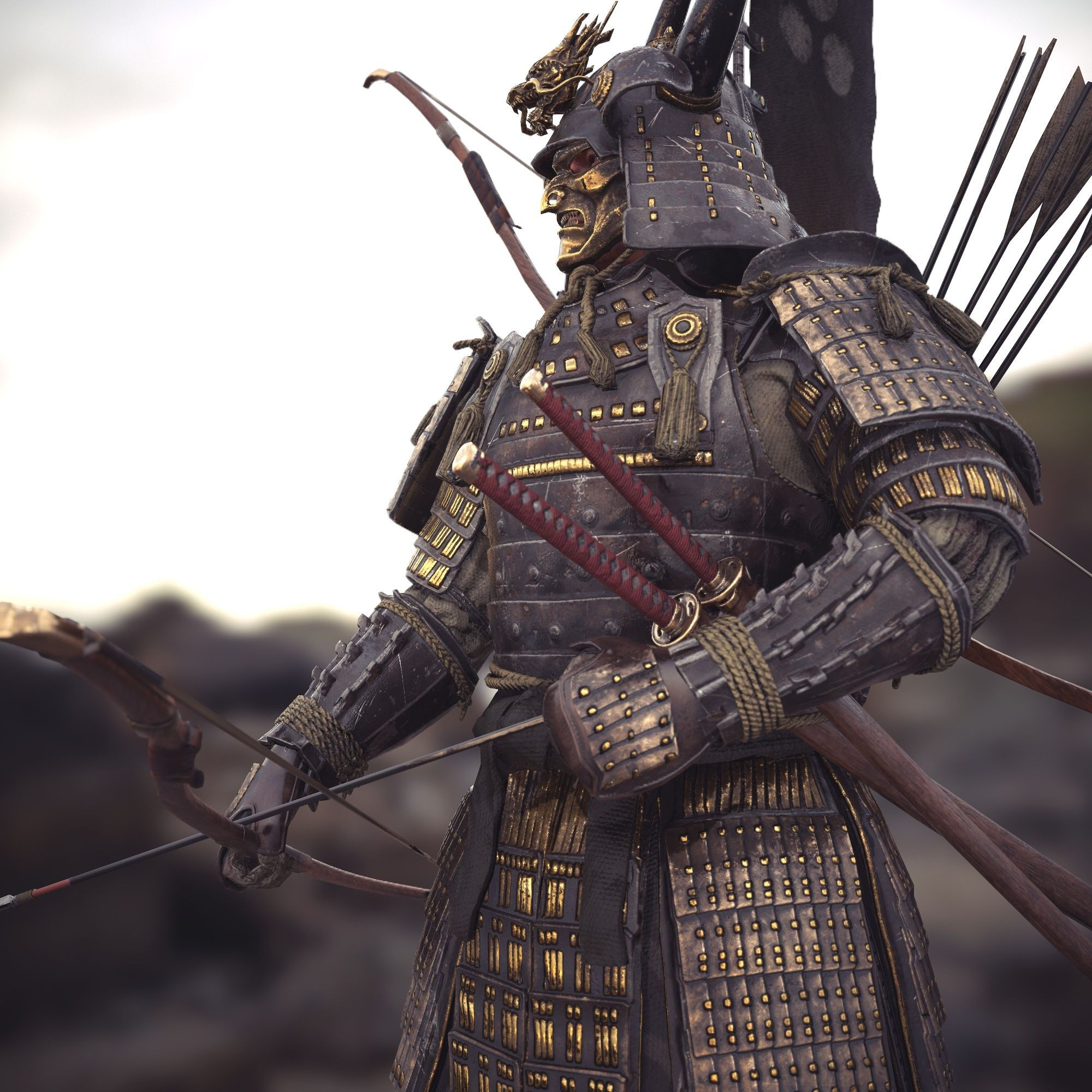 Wallpaper #Yhl4Ao8BtGB6xQ78Kkqy15 Samurai 3D Model 99 Fbx Blend Free3d