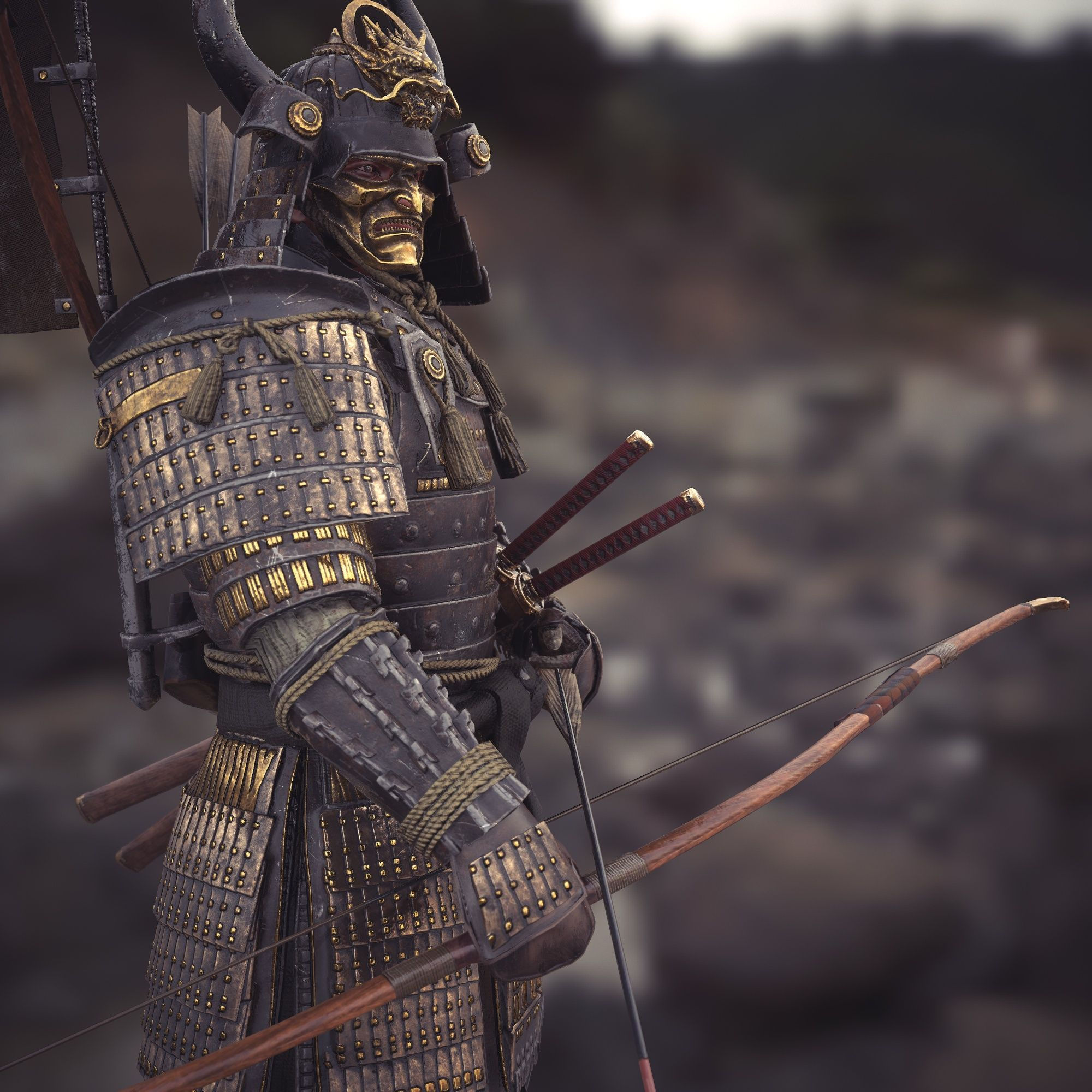 Wallpaper #Yhl4Ao8BtGB6xQ78Kkqy23 Samurai 3D Model 99 Fbx Blend Free3d