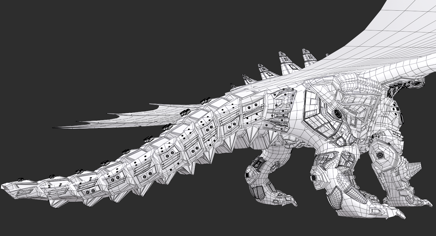 Wallpaper #nSyYSZMB0E1QgA7wi_Pe171 Sci Fi Dragon Robot 3D Model 199 Dae Fbx Obj Stl Unknown Blend