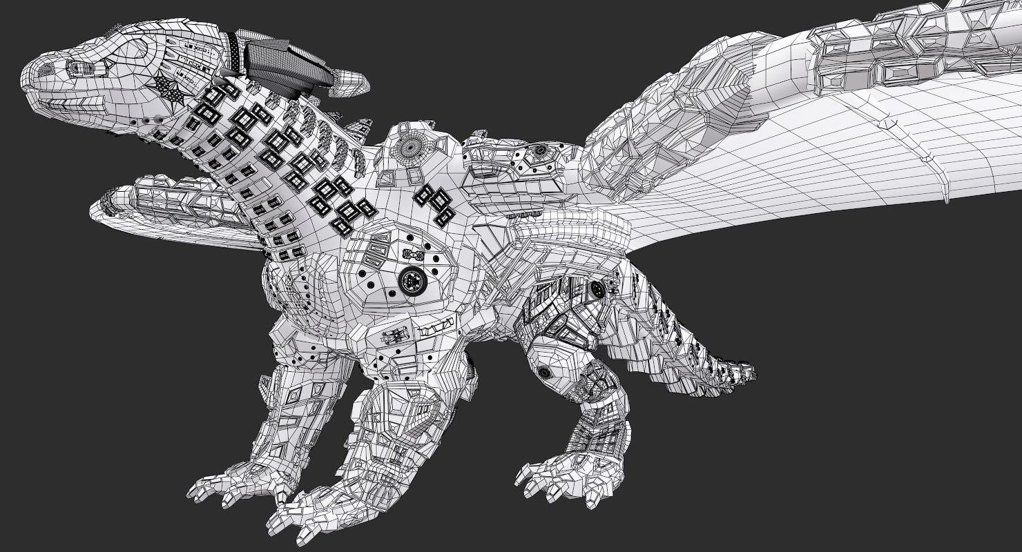 Wallpaper #nSyYSZMB0E1QgA7wi_Pe62 Sci Fi Dragon Robot 3D Model 199 Dae Fbx Obj Stl Unknown Blend