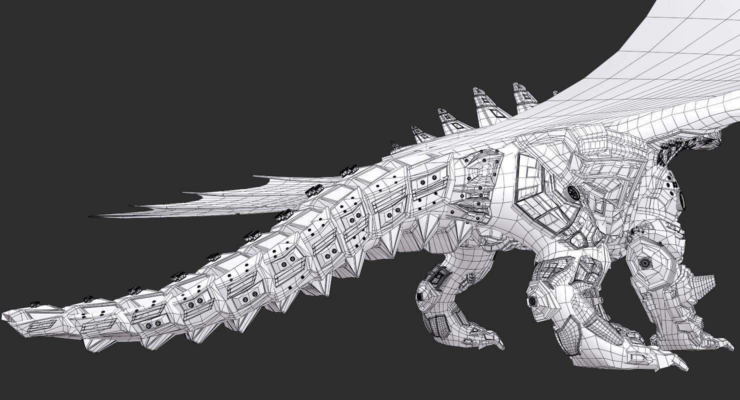 Wallpaper #nSyYSZMB0E1QgA7wi_Pe96 Sci Fi Dragon Robot 3D Model 199 Dae Fbx Obj Stl Unknown Blend