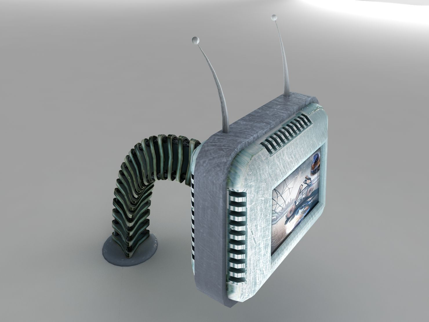 Wallpaper #O3emKJMB-pgBXx60l6uP61 Retro Futuristic TV Set 3D Model 5 Unknown Blend Free3d