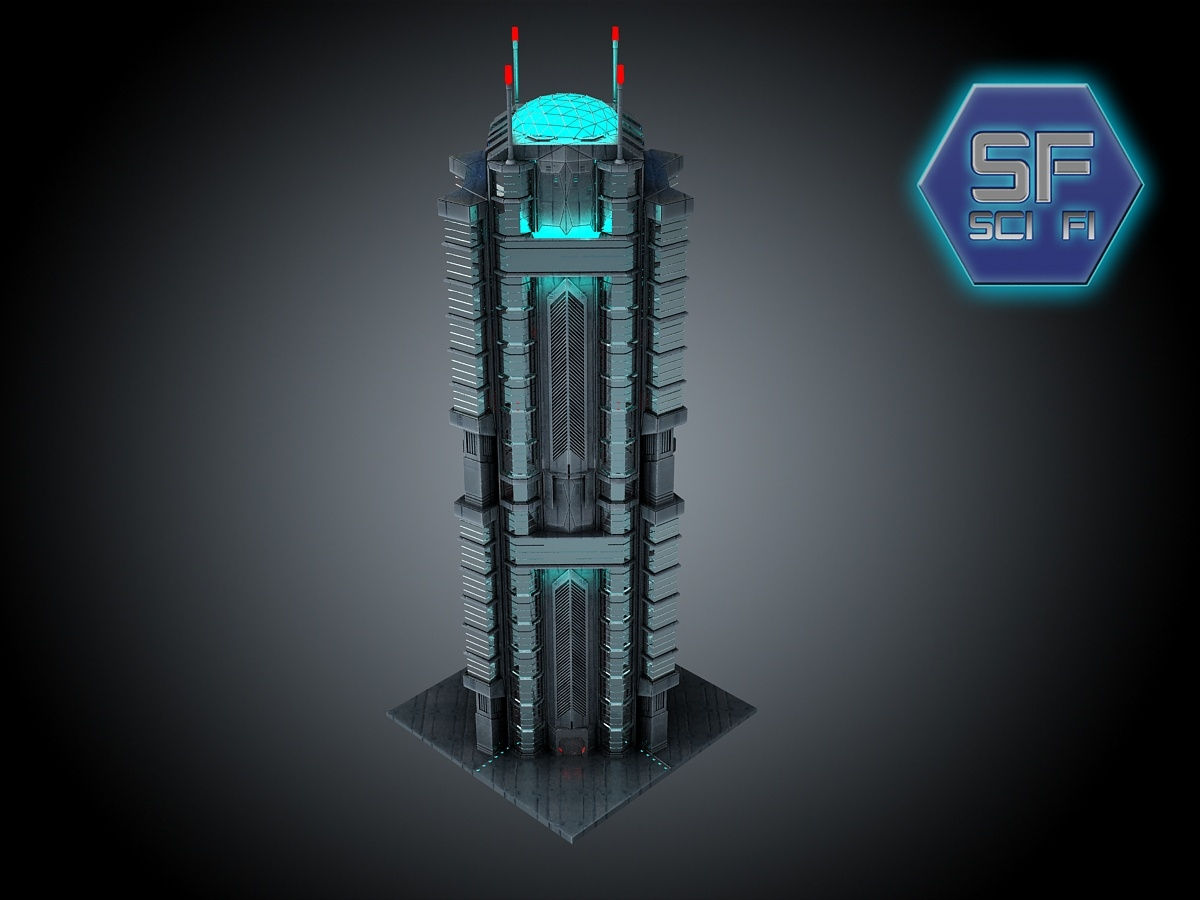 Wallpaper #nGgOHJMBSpphPi3-CSHM276 Sci Fi Cyberpunk Building HD 3D Model 99 Unknown Max Obj Fbx
