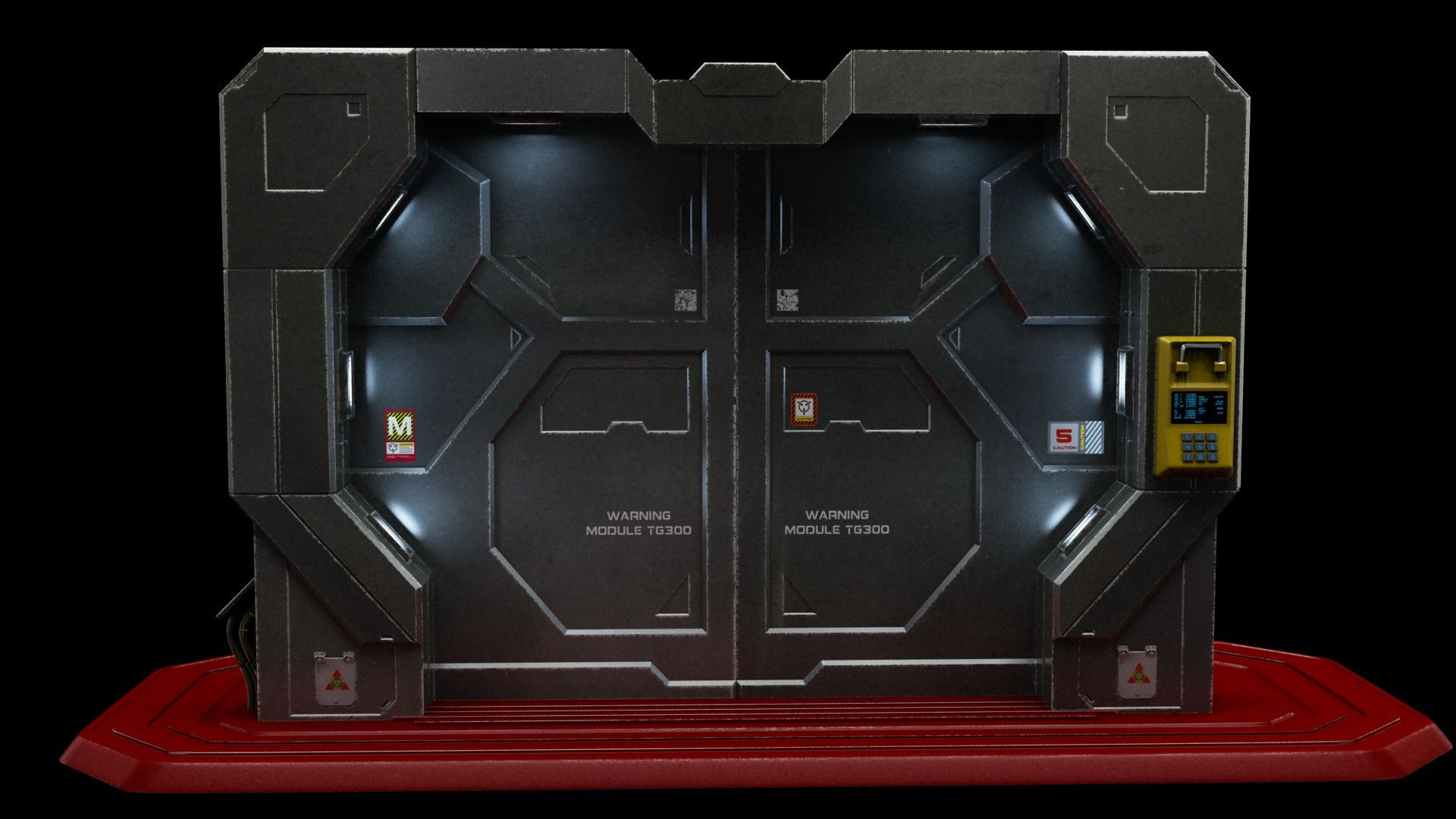 Wallpaper #NWegBpMBSpphPi3-J8JF296 Sci Fi Gate Door 3D Model 99 Max Obj Fbx Free3d