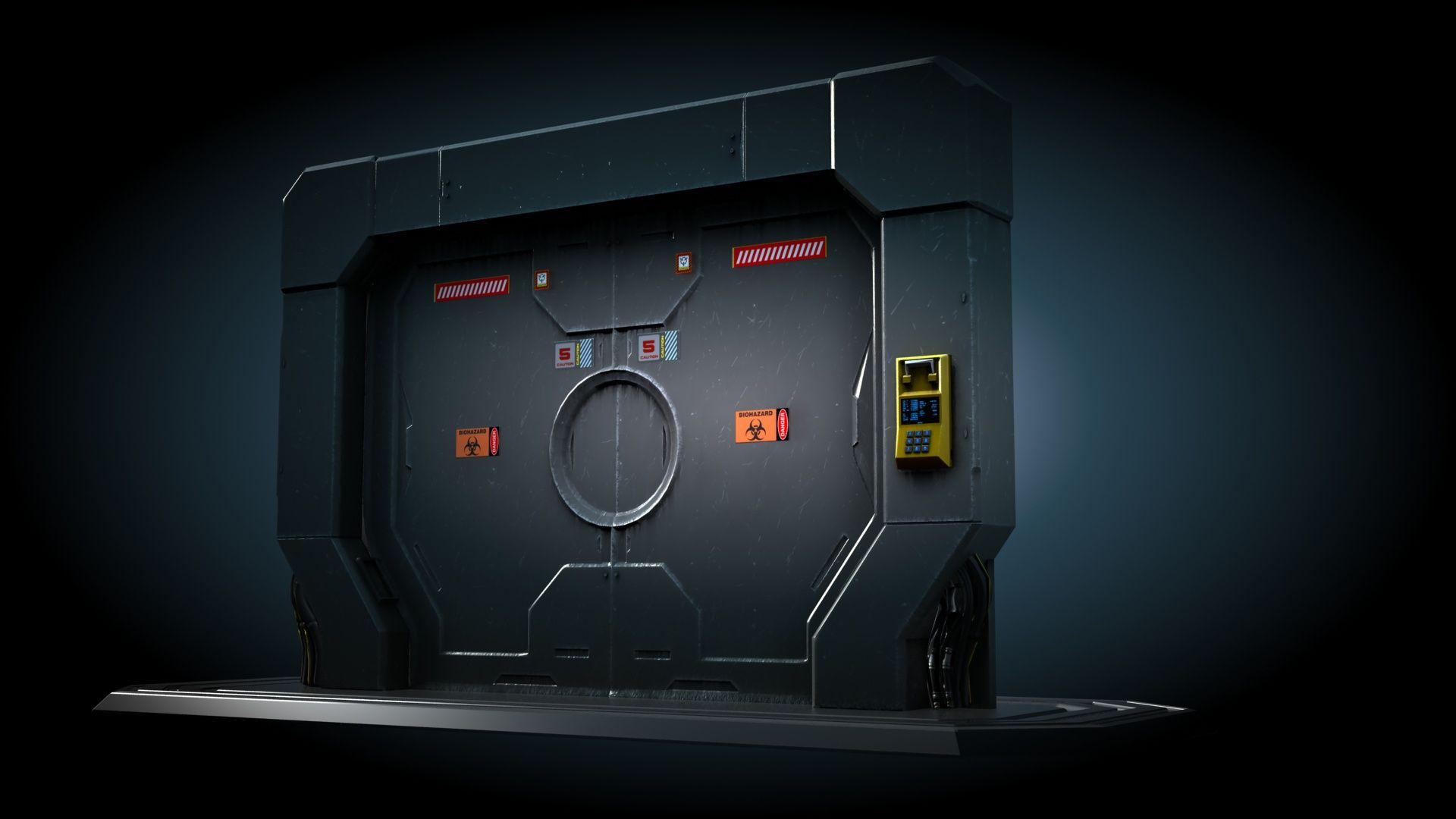 Wallpaper #NWegBpMBSpphPi3-J8JF429 Sci Fi Gate Door 3D 49 Obj Max Free3d