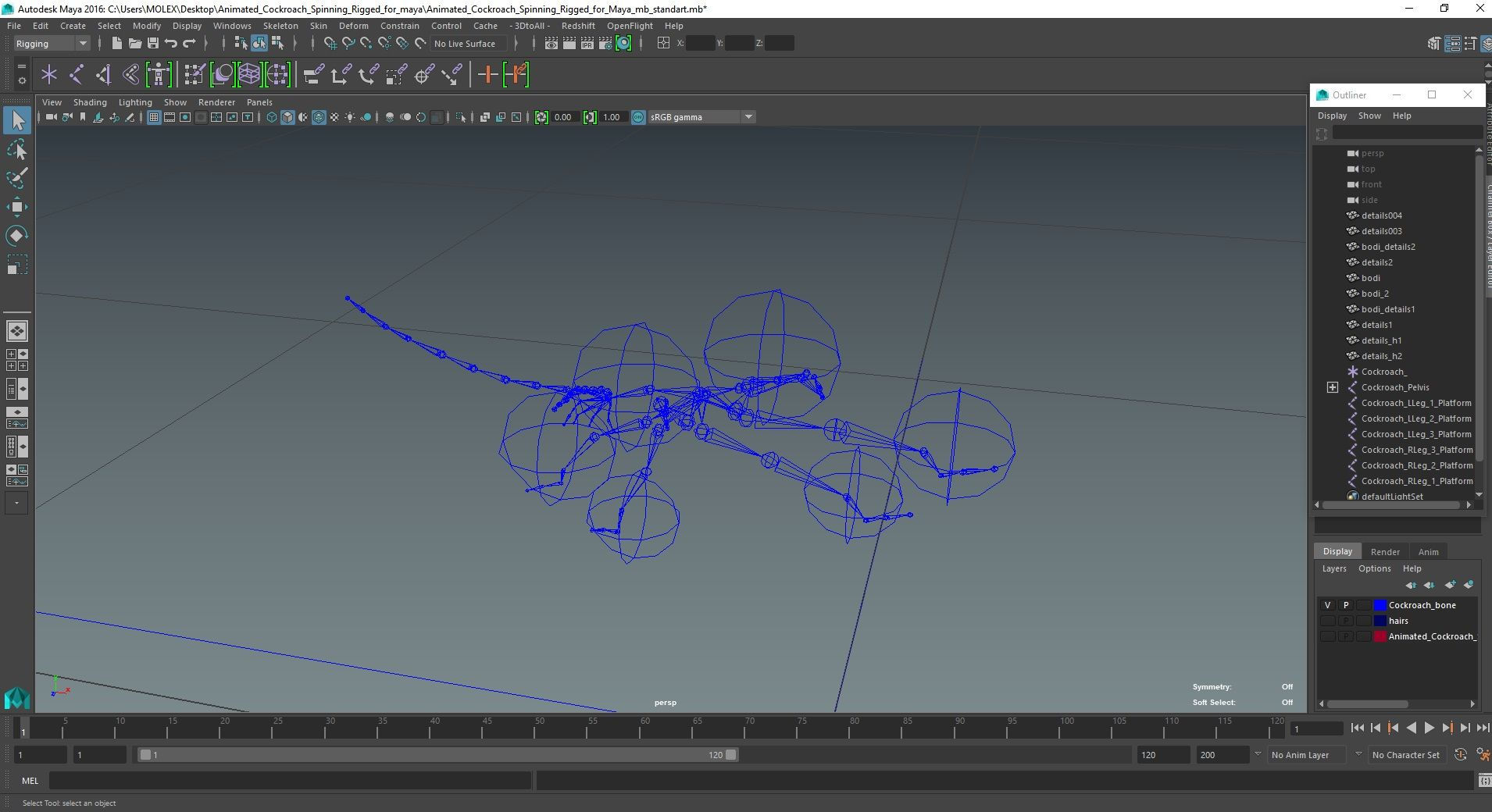 Wallpaper #SWdXCpMBSpphPi3-q9Qk357 Animated Cockroach Spinning Rigged for Maya 3D Model 149 Ma Free3d