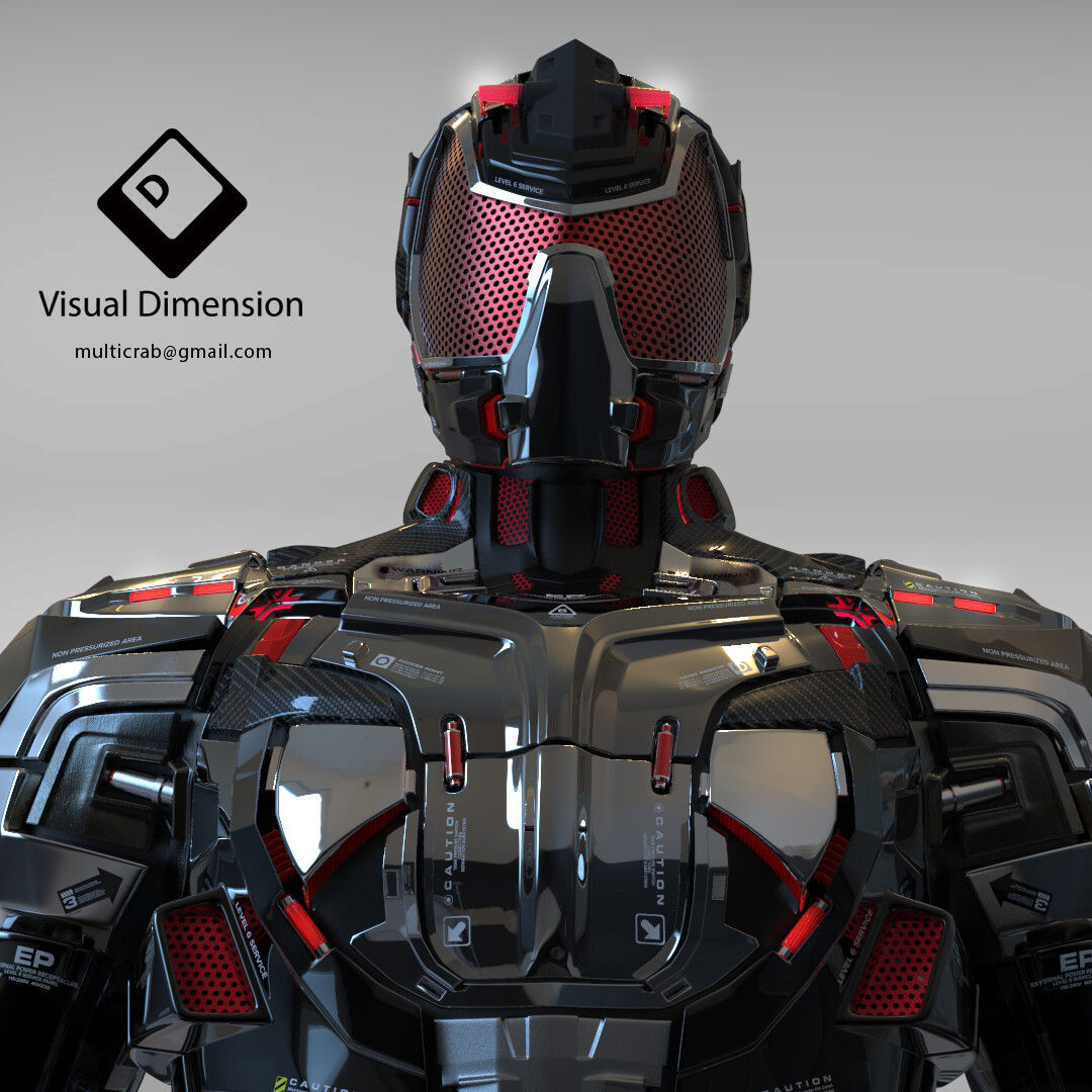 Wallpaper #Q2cF-JIBSpphPi3-IohL177 Red Futuristic Space Suit