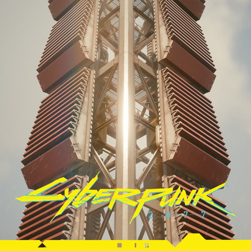 Wallpaper #IQCD4Y4BSdW8dNouOQtf45 Artstation Cyberpunk 2077 Receiver Tower