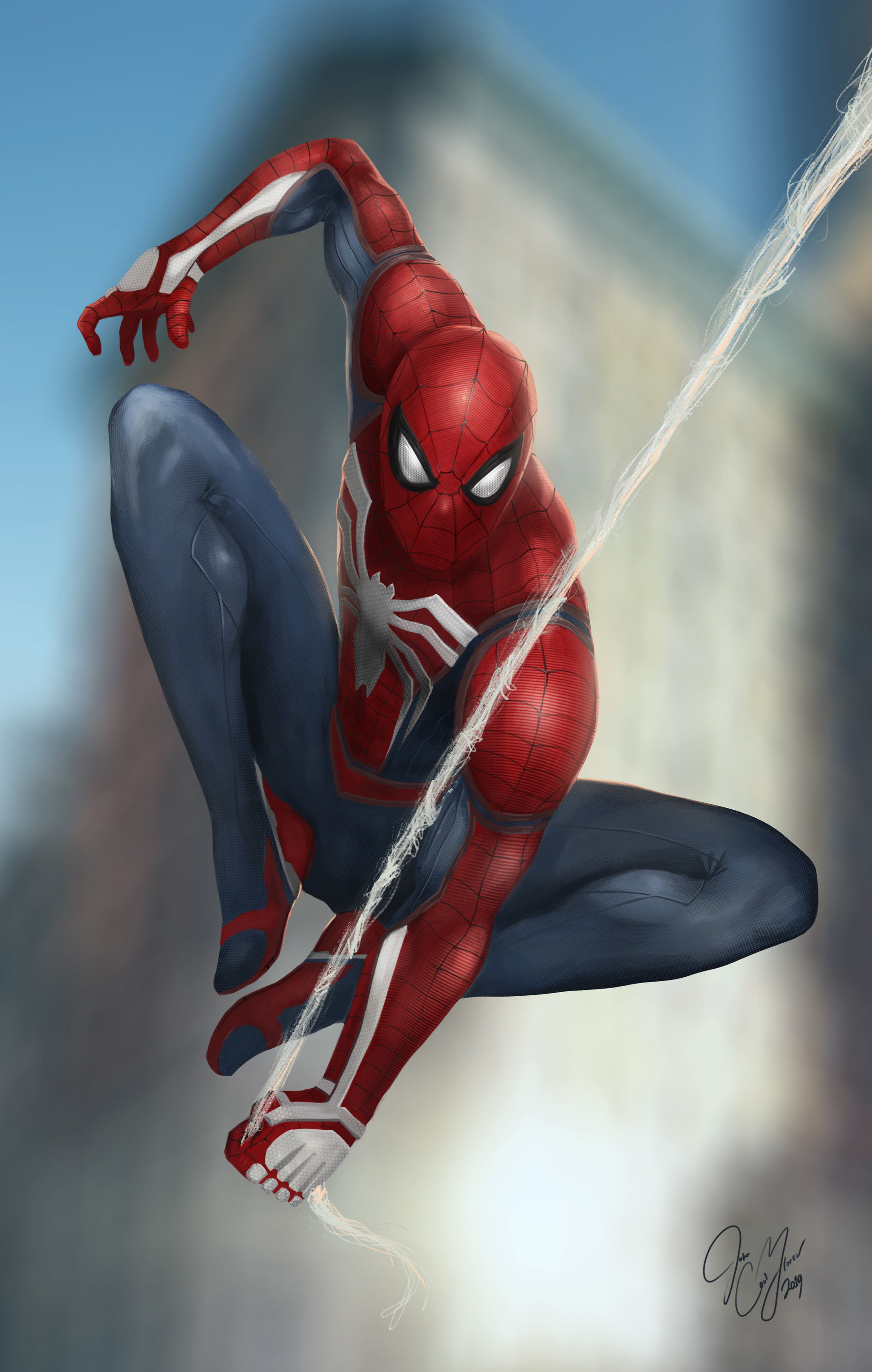 Wallpaper #5Gfs95IBSpphPi3-9YeQ79 Artstation Spiderman Advanced Suit