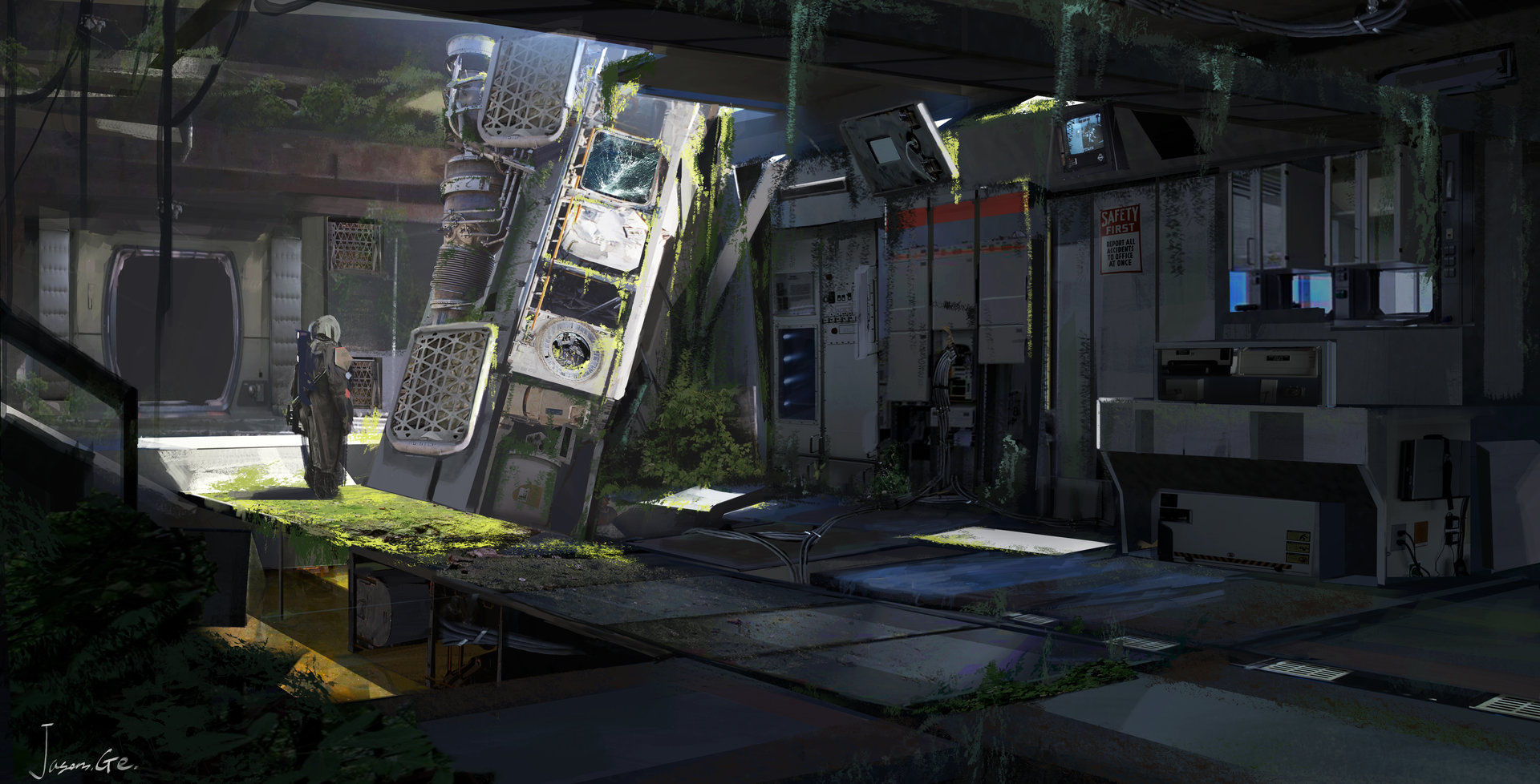Wallpaper #8miAIJMBSpphPi3-mS3Z62 Artstation Abandoned Science Station Jason Ge