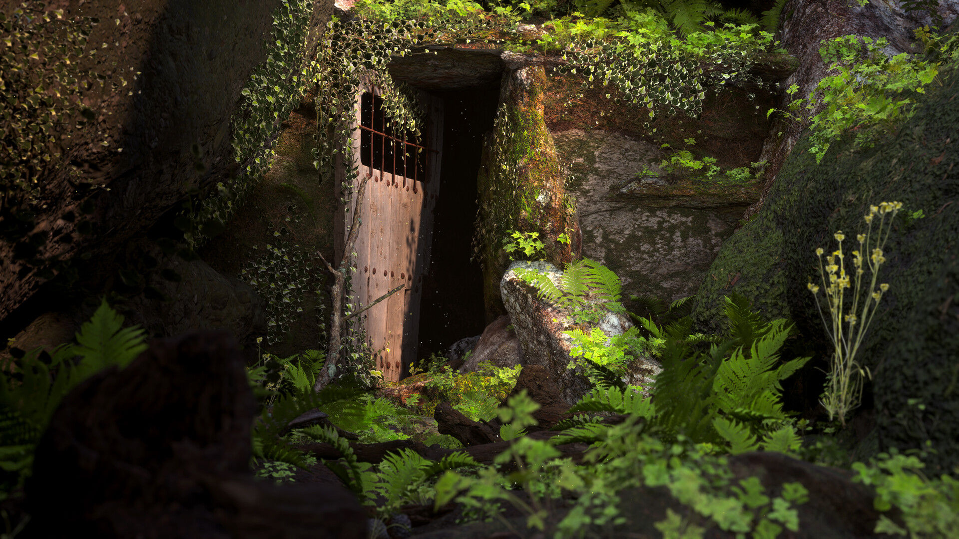Wallpaper #r2fTEJMBSpphPi3-HPTq81 Artstation Secret Forest Door