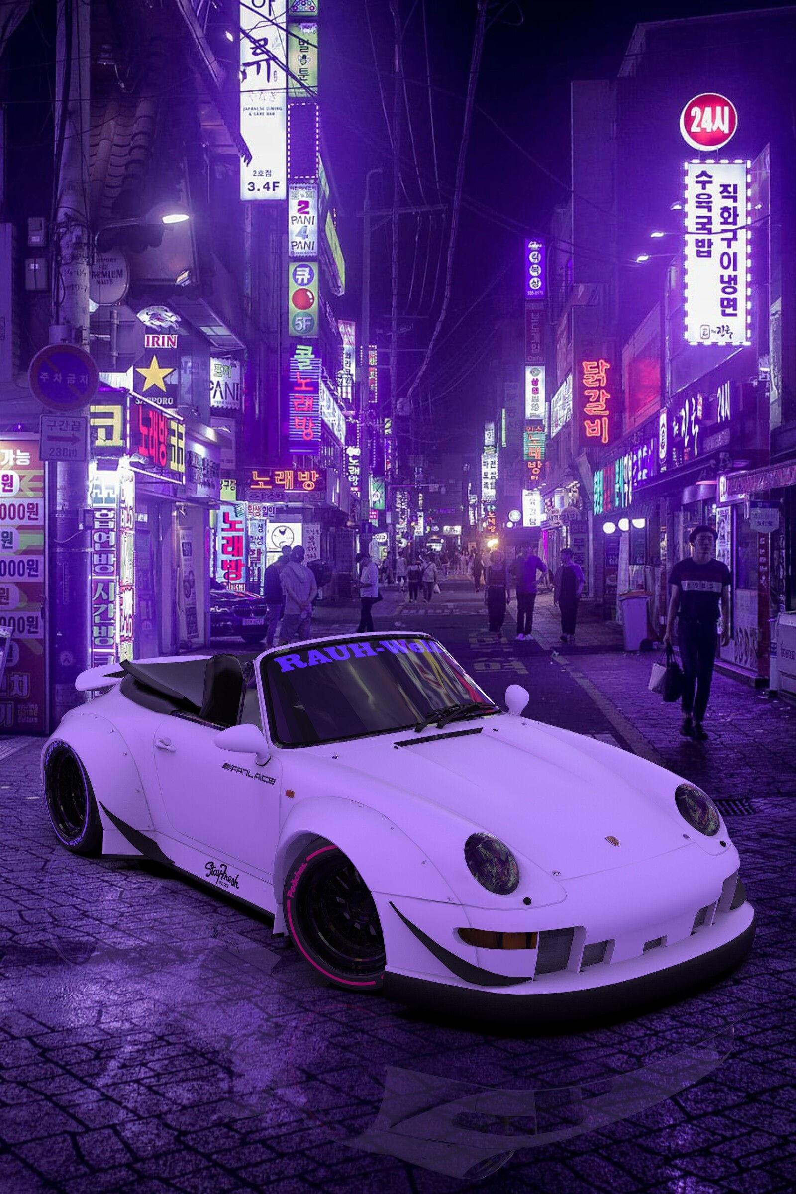 Wallpaper #KO9sS5MBMN-XEVvVwjtk61 Artstation Seoul Cyberpunk
