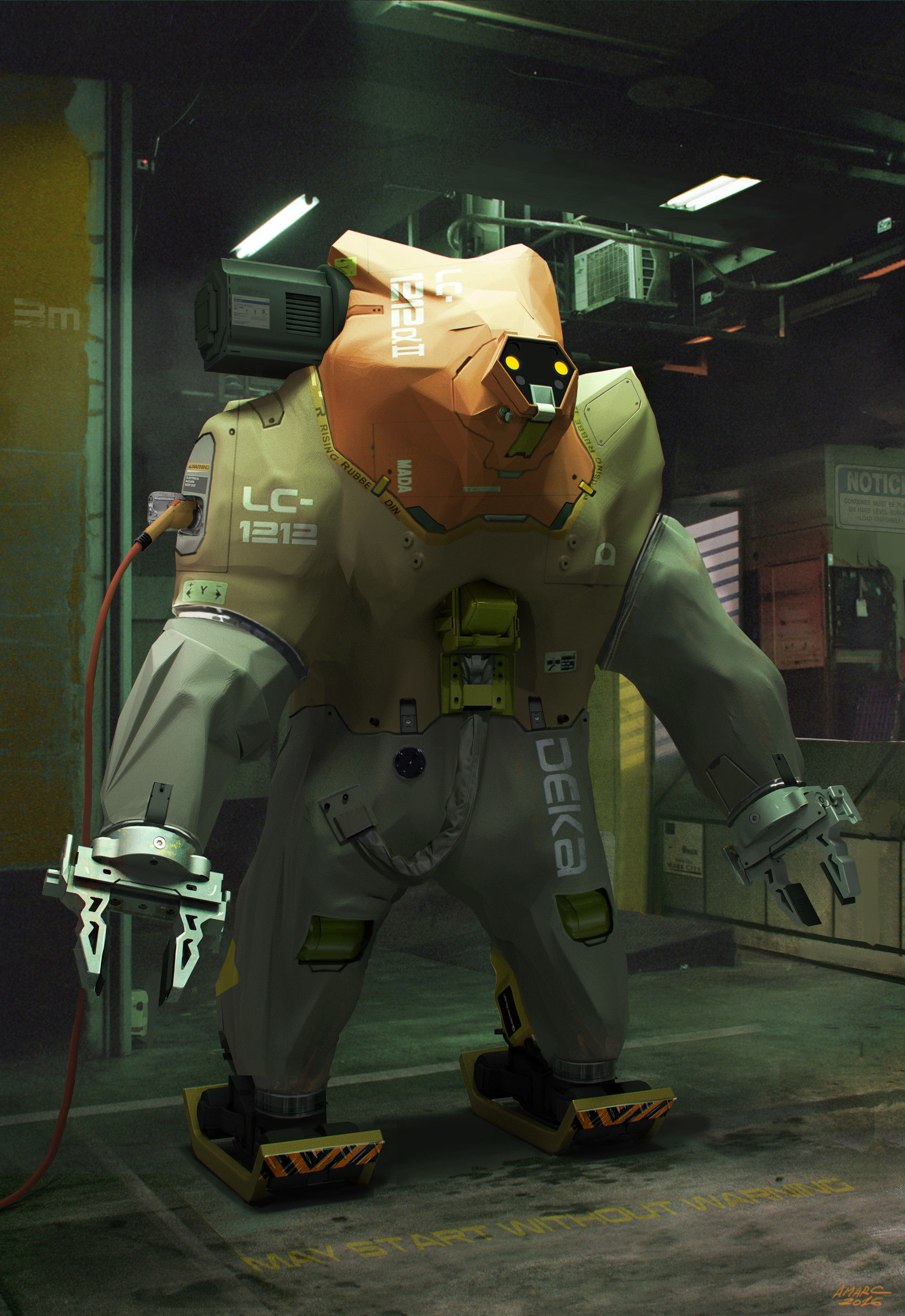 Wallpaper #ekXXpo4B7YBJg1BVoqao31 Artstation Cyberpunk Industrial Golem