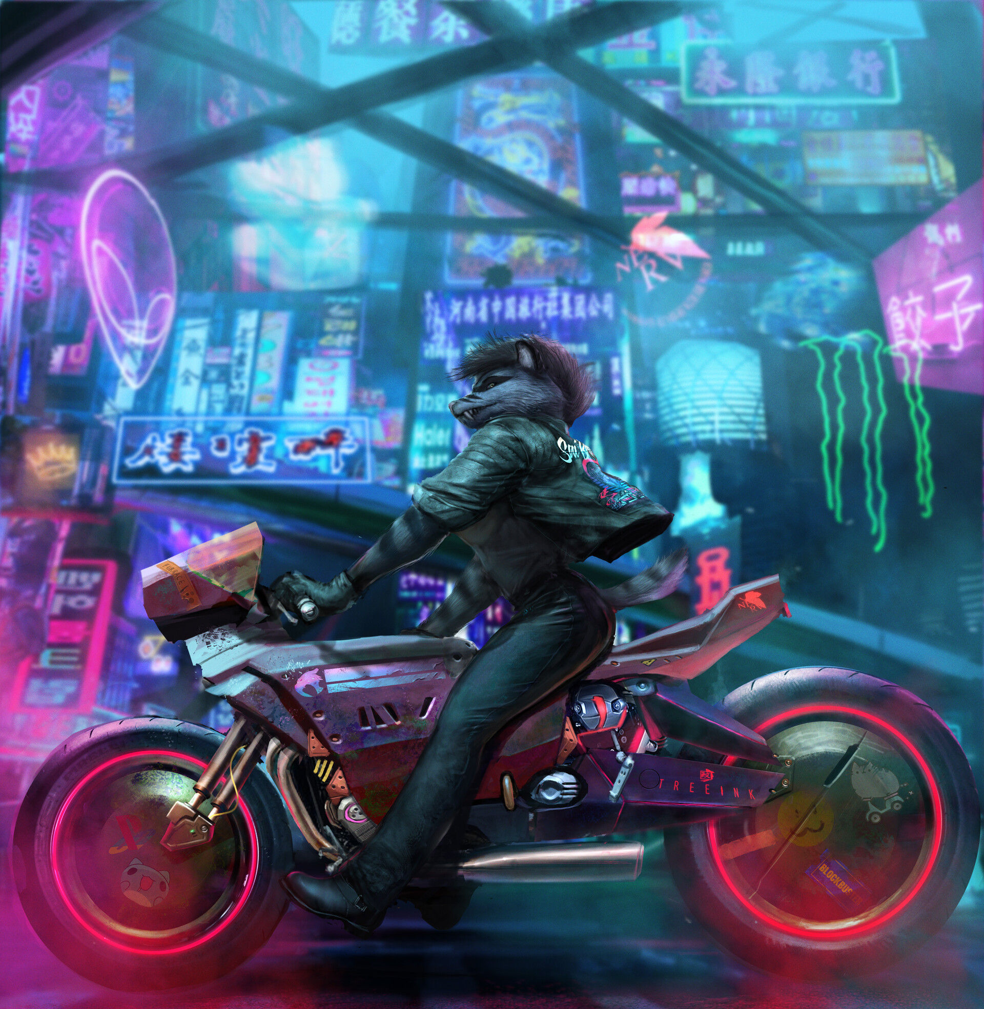 Wallpaper #Hn2b9I4Bnwiau_P6wRAz5 Artstation Sai Bree Cyberpunk Biker