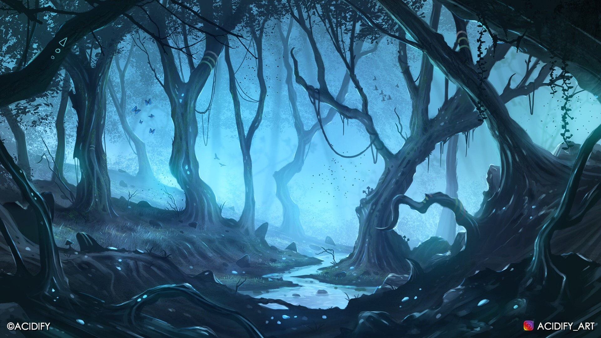 Wallpaper #s2eP7pIBSpphPi3-AF0976 Artstation Eternal Fantasy Forest Landscape Concept Art