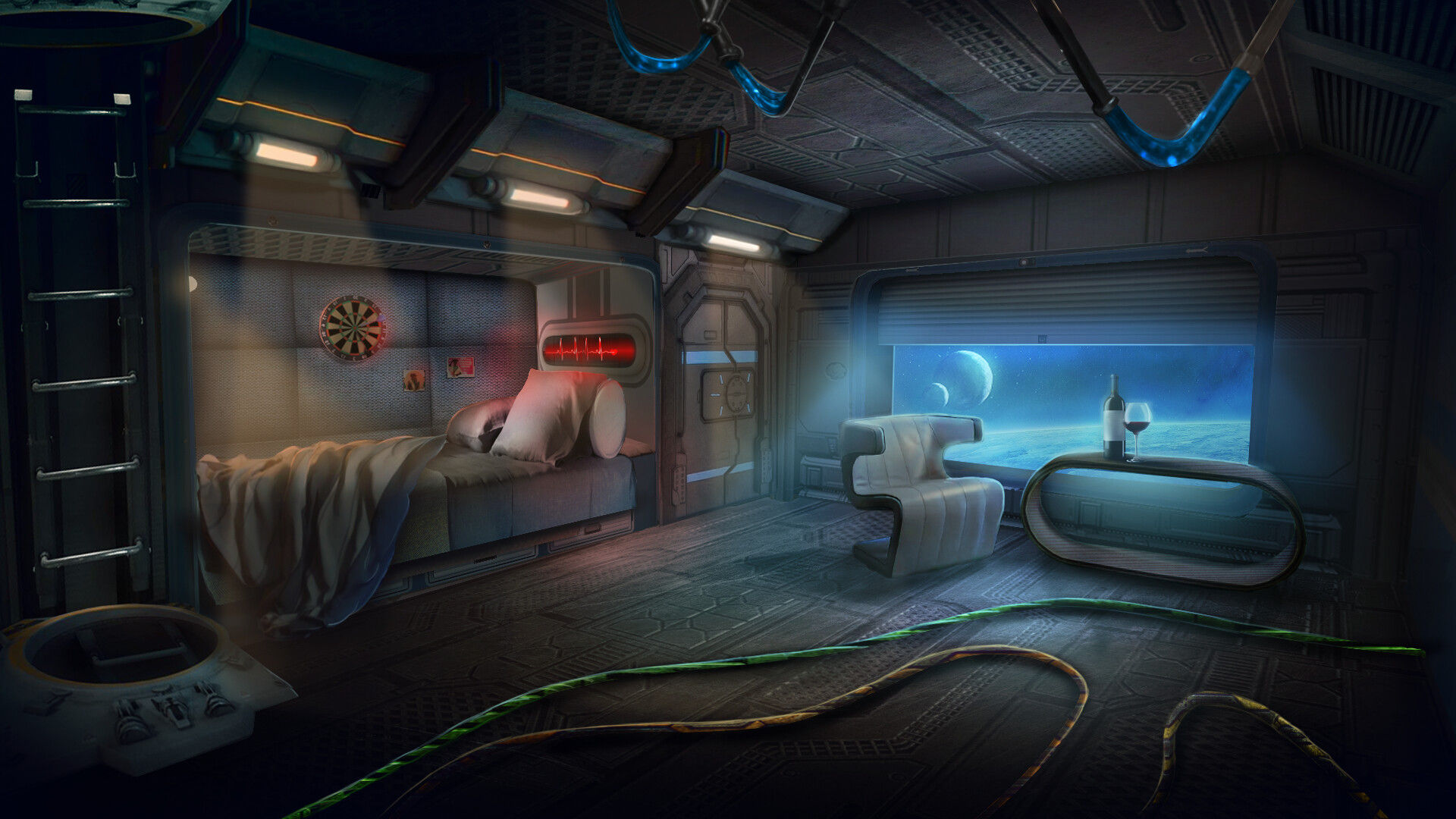 Wallpaper #aGjMFZMBSpphPi3-GAlH50 Artstation Sci Fi Bedroom