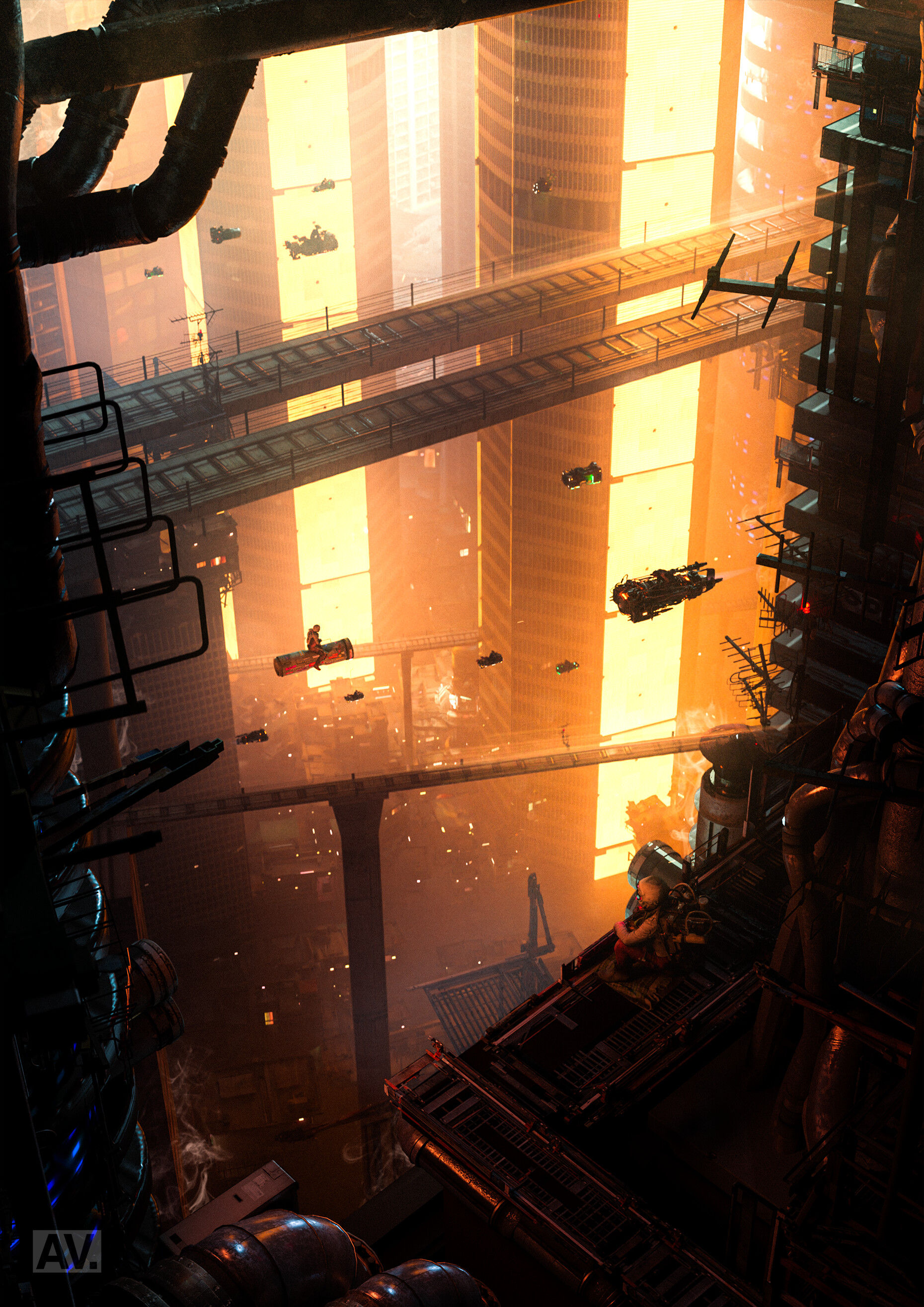Wallpaper #raXqN5MBVBiSkHCa-IwL16 Cyberpunk City by Gus Andrews Rcyberpunk