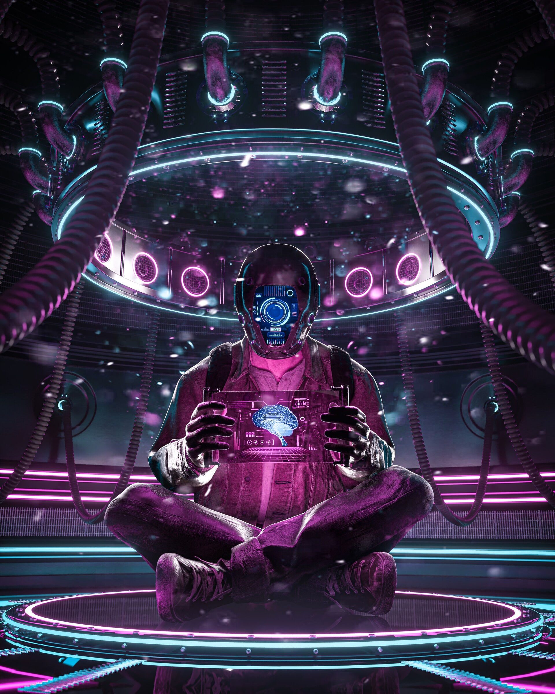 Wallpaper #gRlNMo8BtGB6xQ78wJc326 Artstation Cyber Brain