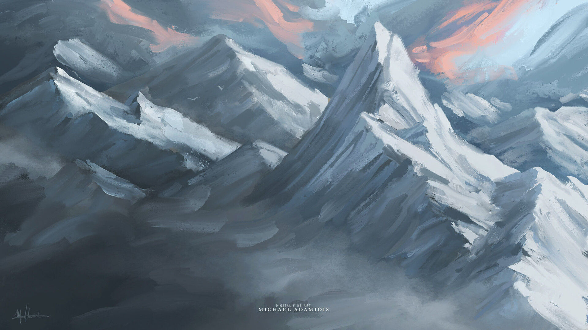 Wallpaper #s2eP7pIBSpphPi3-AF09113 Concept Art and Photoshop Brushes Michael Adamidis Landscape Painting
