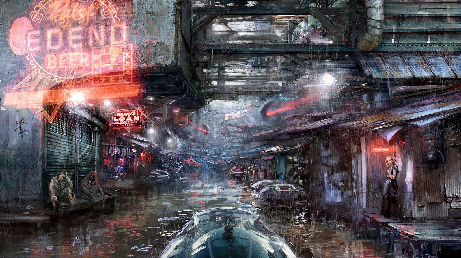 Wallpaper #95lDP5MBUcASHT6nWssT25 Artstation Remember Me Slum Concept Art