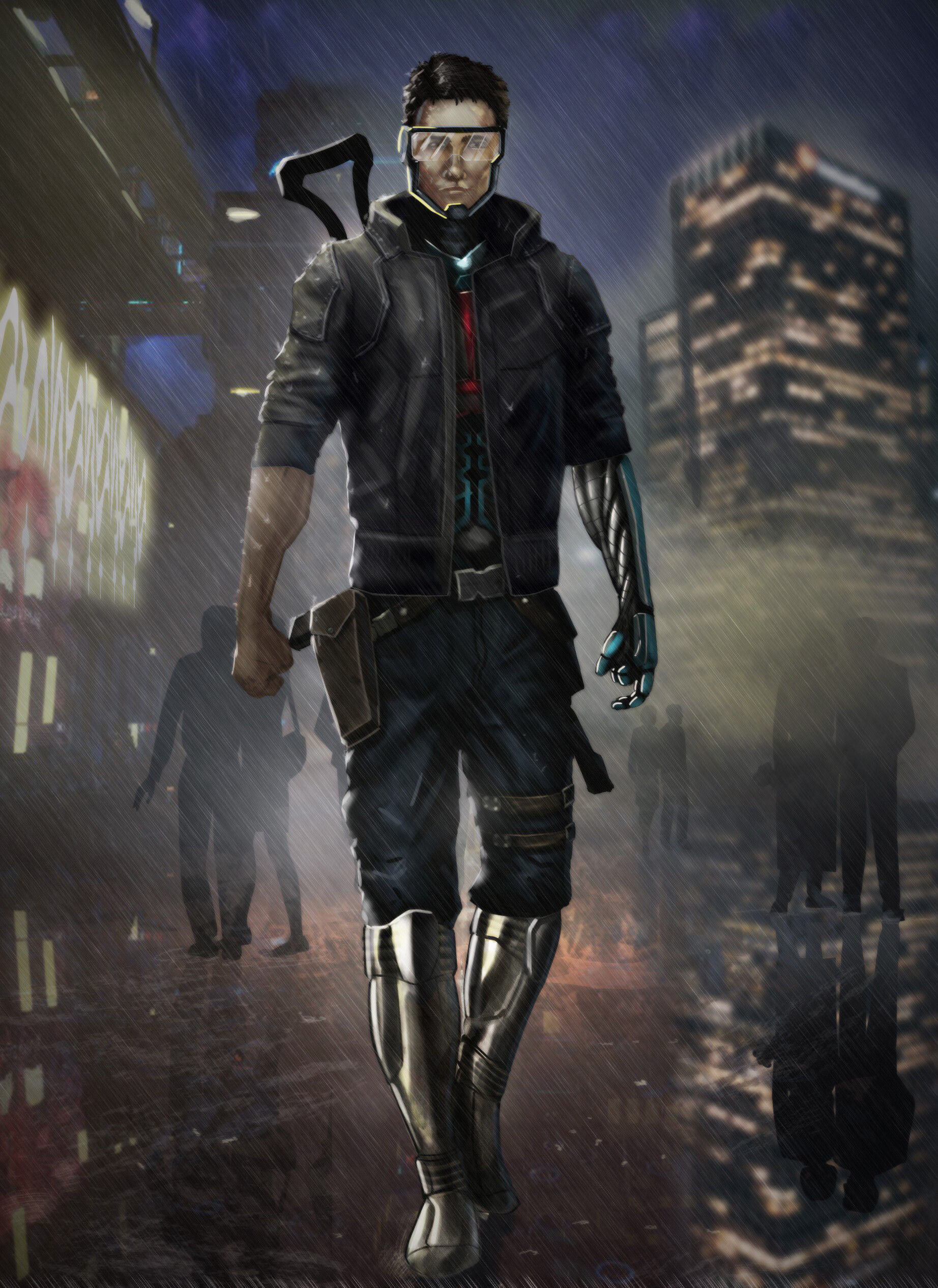 Wallpaper #N2er-5IBSpphPi3-ZJXN179 Artstation Cyberpunk Solo Character