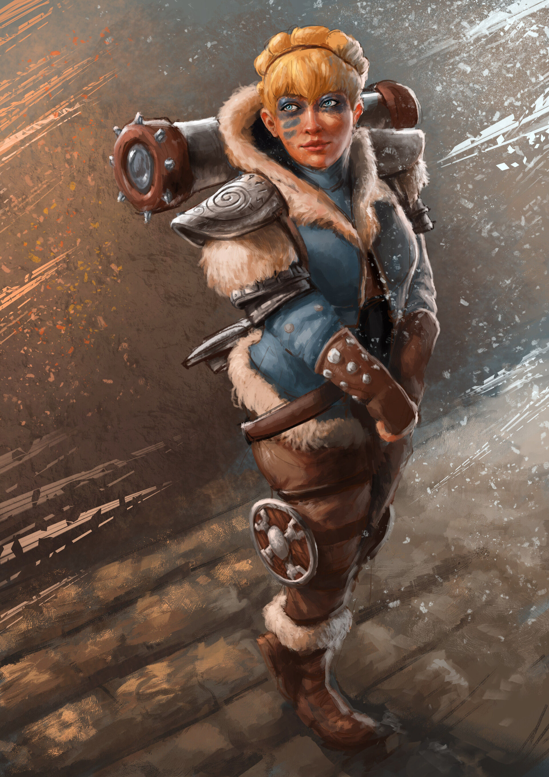 Wallpaper #06kli5cBxbDgA0RlDPEC3 Artstation Apex Legends Wattson Skin Concept Nord Blood