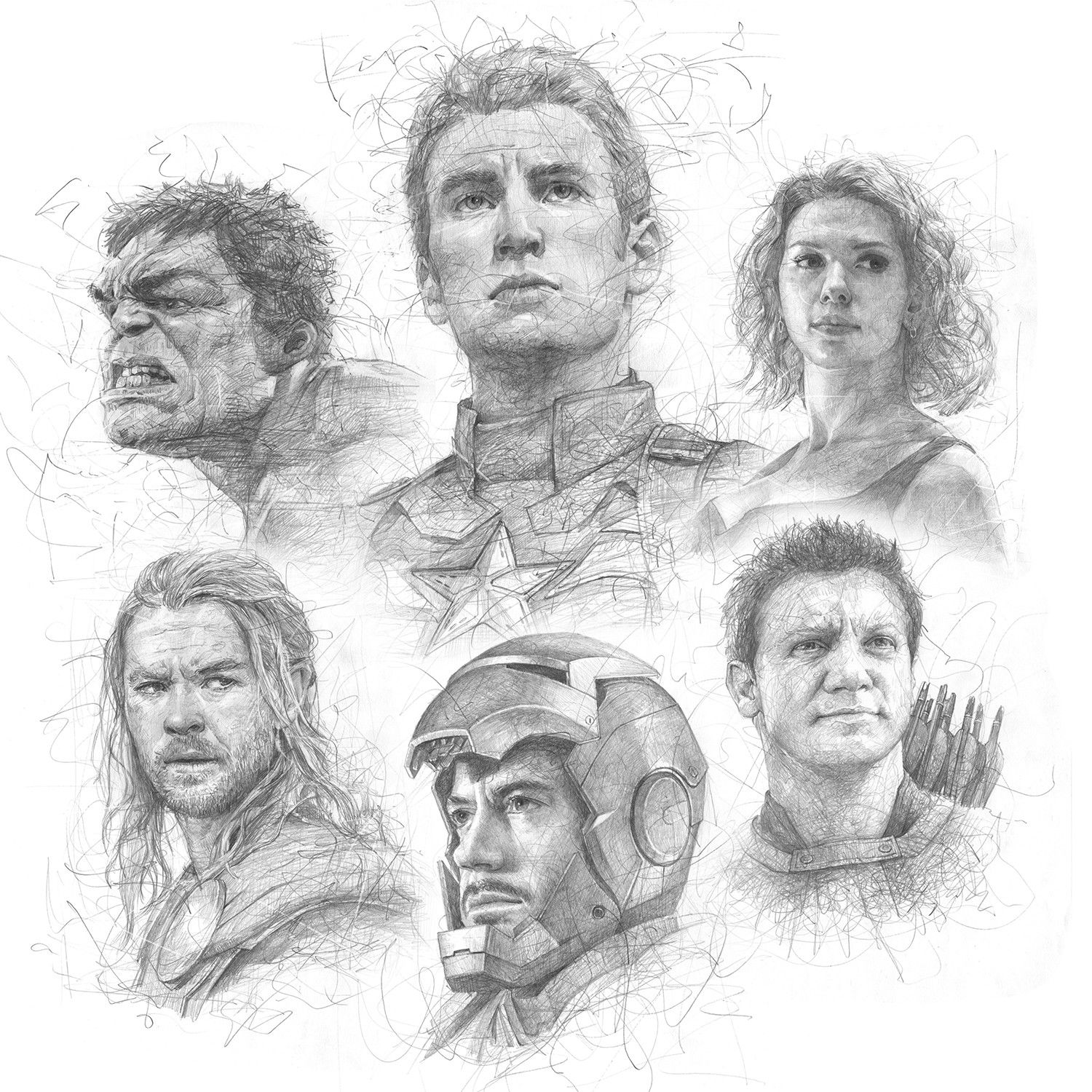 Wallpaper #72703 The Avengers Graphite Drawing by Pen Tacular Artistdeviantartcom on
