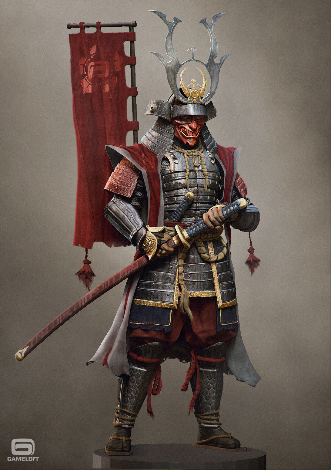 Wallpaper #gkA2MZMBJhL2WPbaCsWi112 Artstation Samurai Model