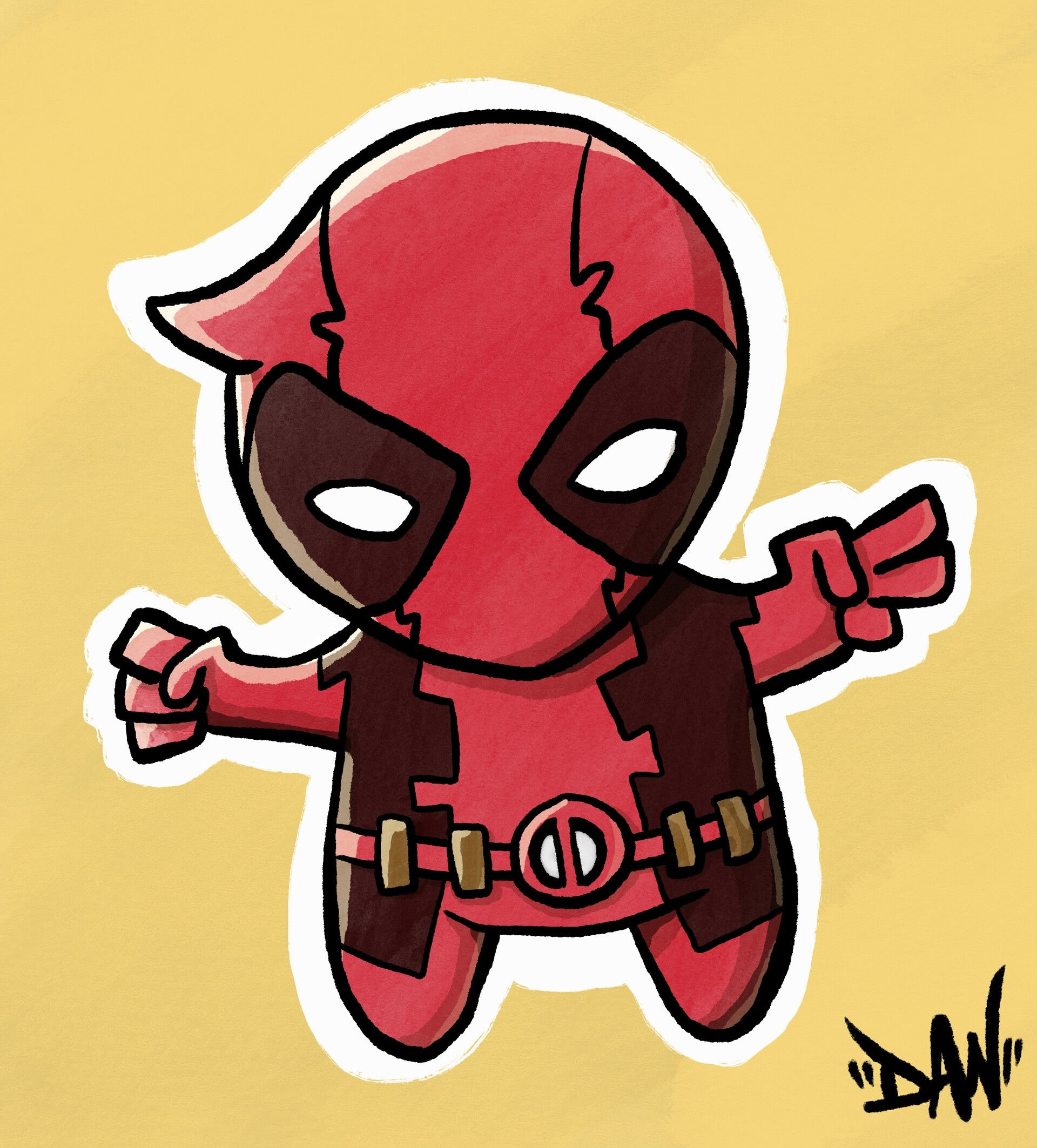 Wallpaper #NBlDDo8BtGB6xQ78o1kJ44 Artstation Chibi Deadpool