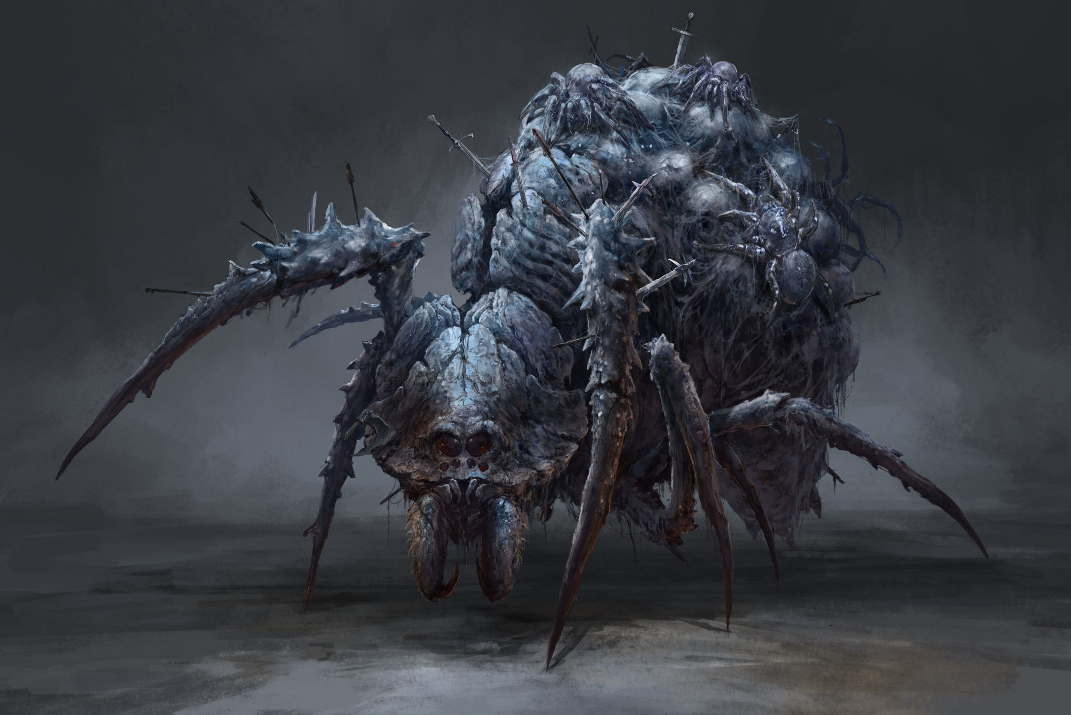 Wallpaper #g_RLOZMBKFX8bn3rLHYG351 Ancient Spider Creature by Russell Dongjun Lu Rimaginarymonsters