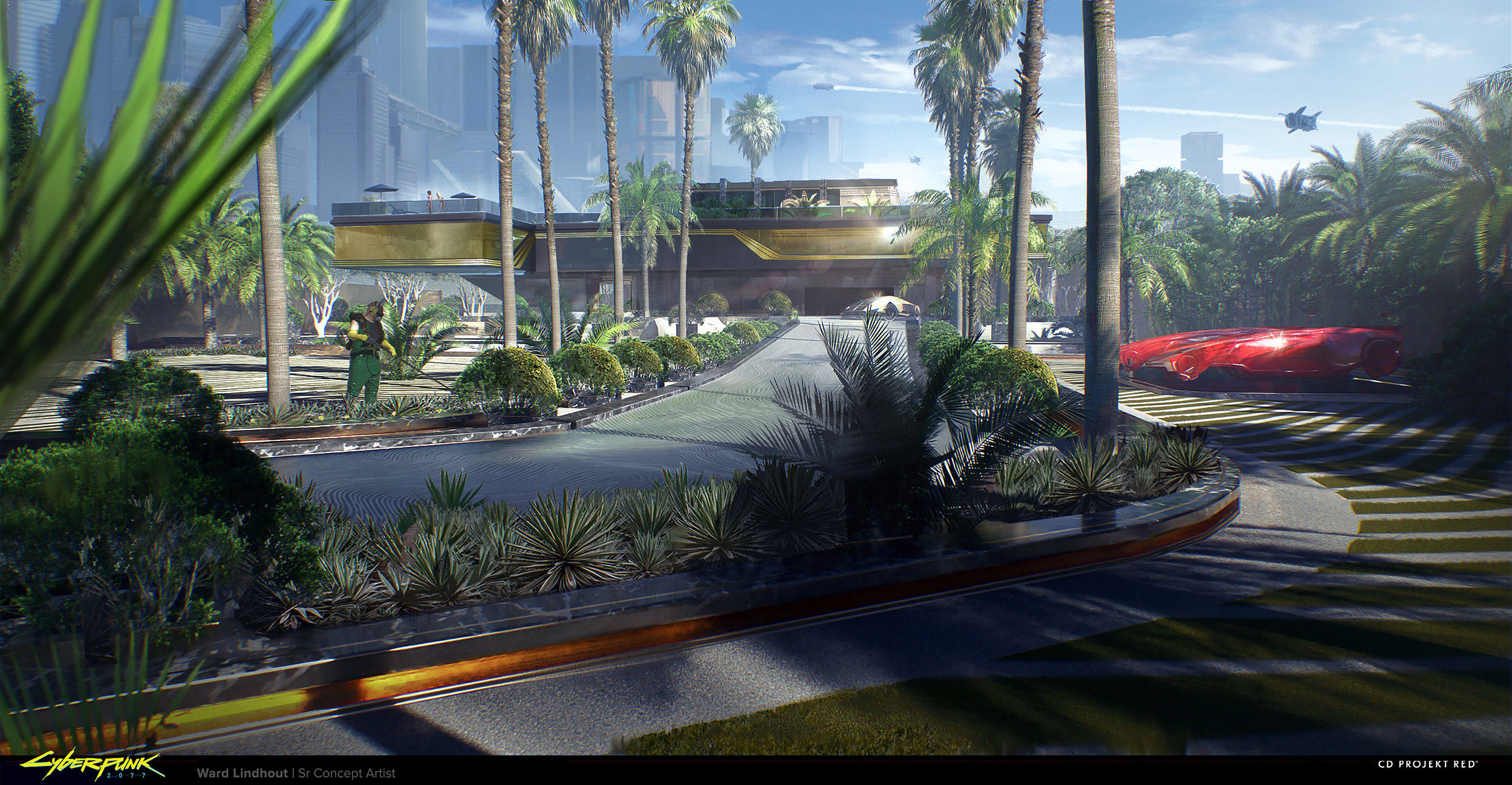 Wallpaper #7xk6BI8BtGB6xQ78ZU1y46 Ward Lindhout Cyberpunk 2077 North Oak Designs