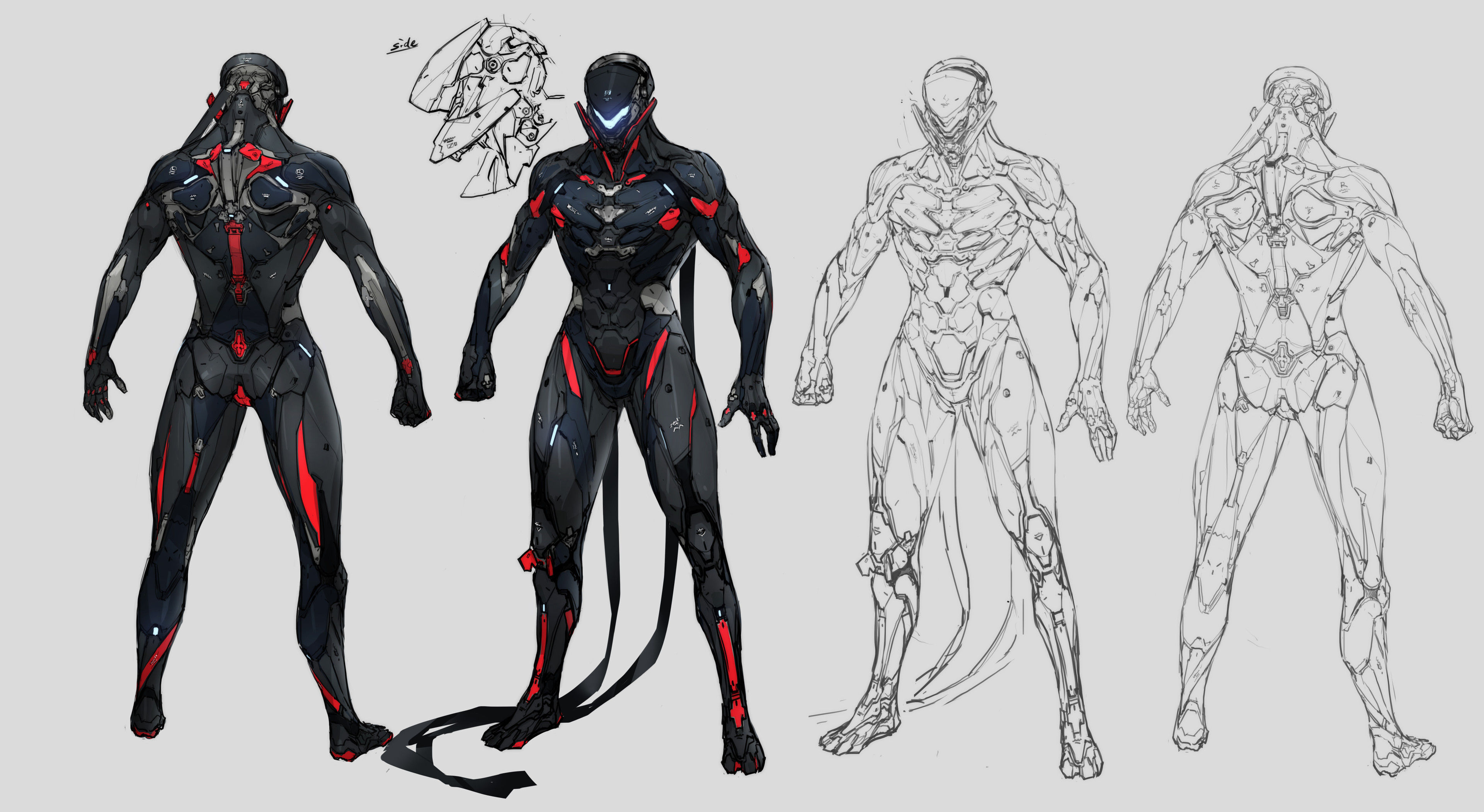 Wallpaper #7mcL65IBSpphPi3-30nf287 Cyborg Ninja Drawings