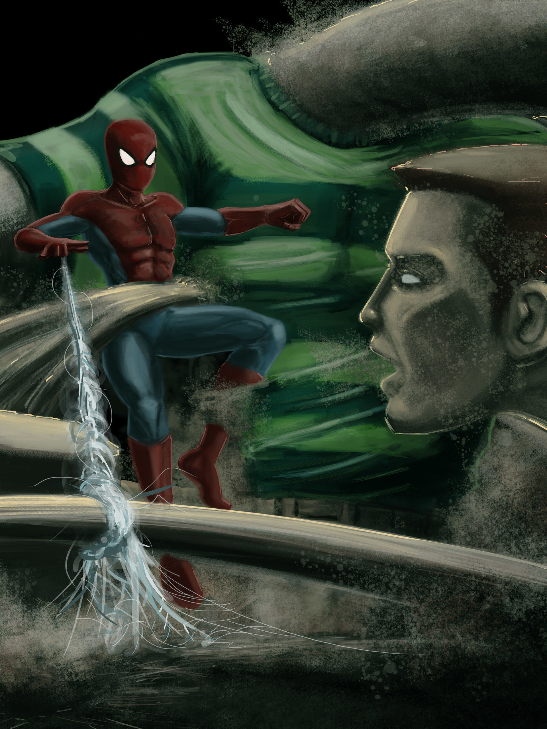 Wallpaper #wgAV6Y4BSdW8dNou7A1s34 Artstation Spiderman vs Sandman