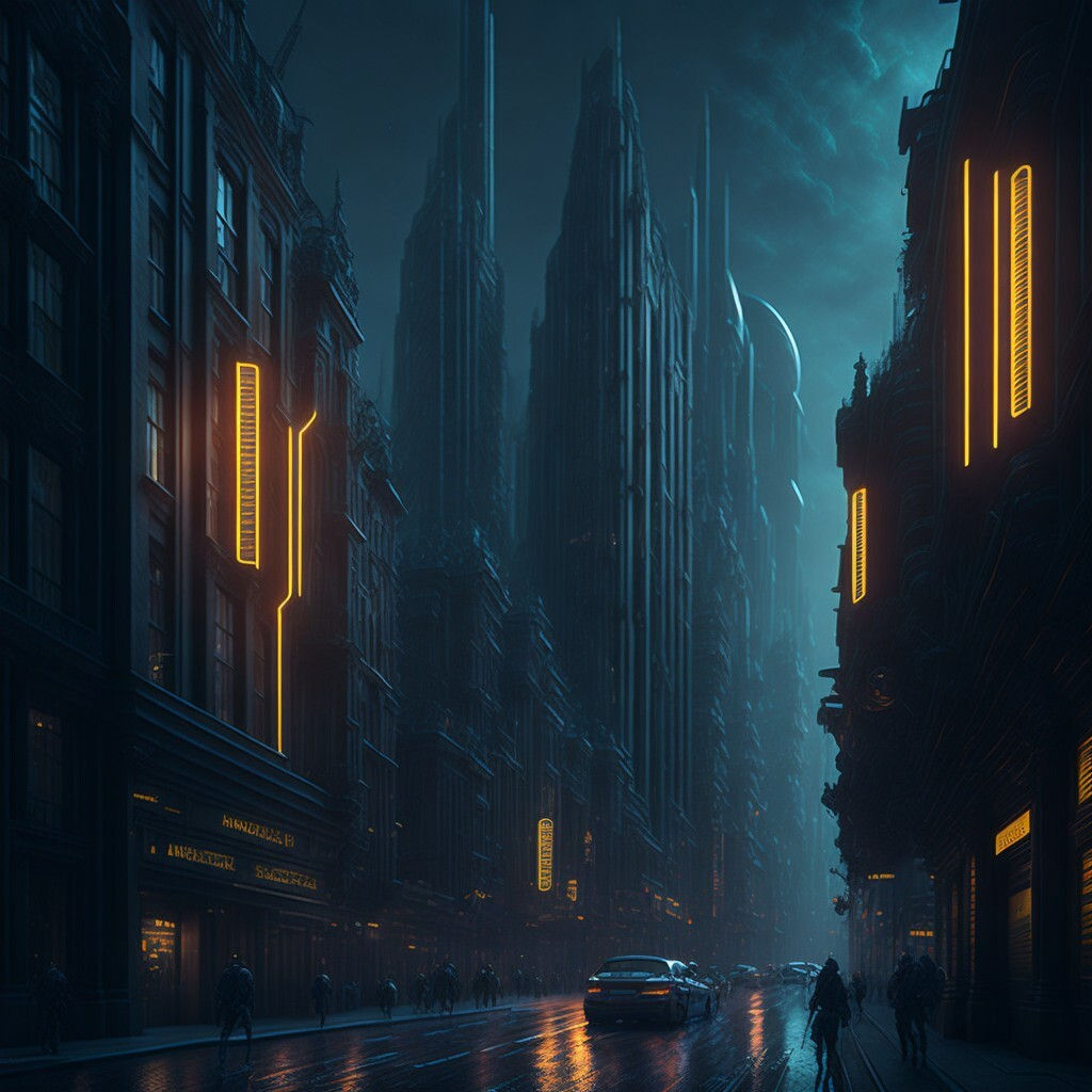 Wallpaper #_H1O8I4Bnwiau_P6ngVG21 Artstation Sci Fi City London Postcyberpunk Neocyberpunk