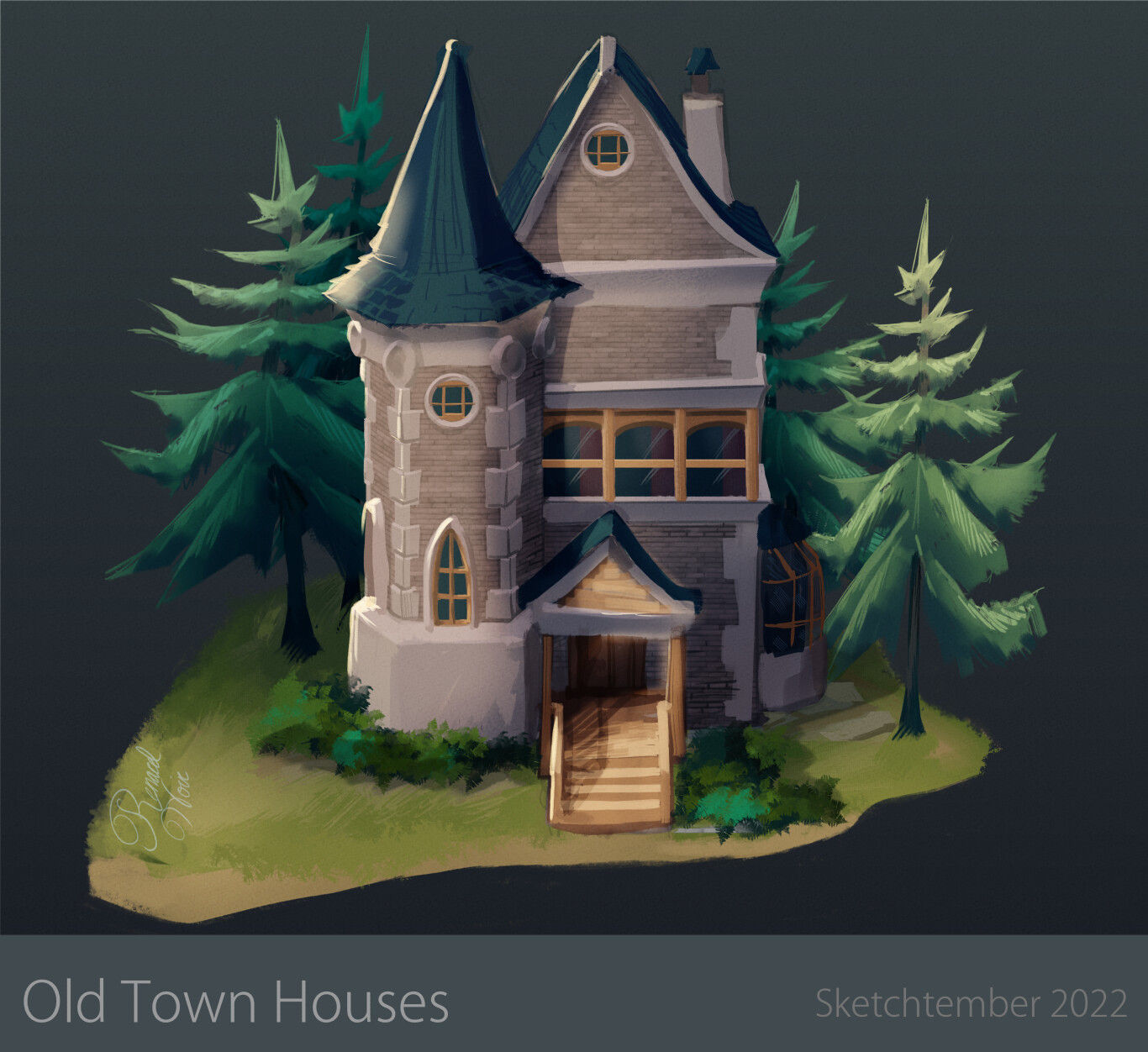 Wallpaper #FWcrDpMBSpphPi3-Remc183 Artstation Old House Concept Art