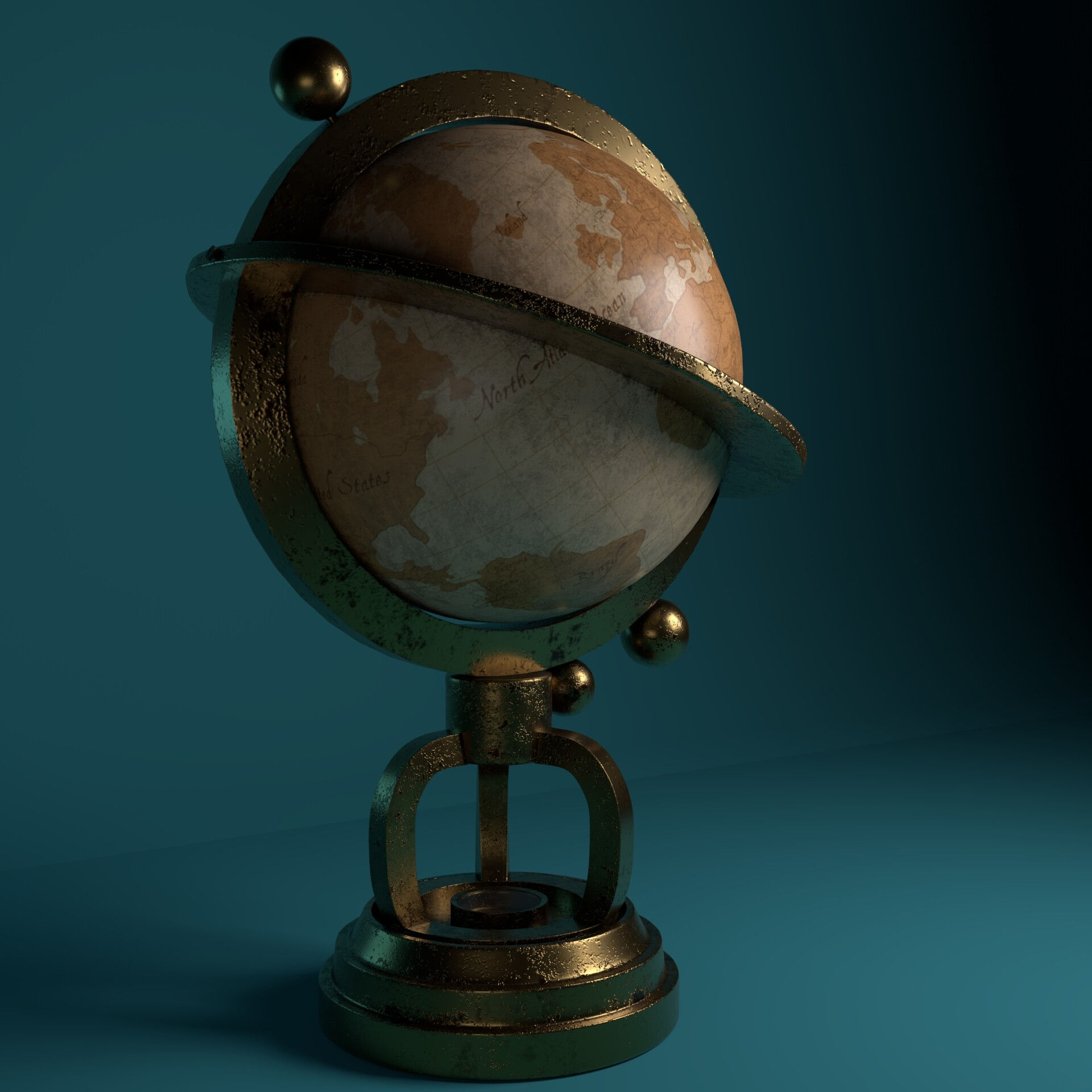 Wallpaper #BGcT6pIBSpphPi3-TUVE273 Artstation Antique Earth Globe