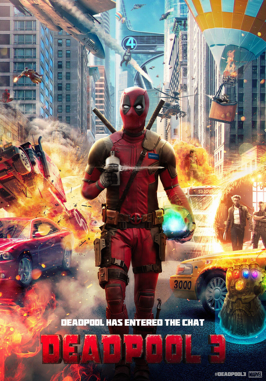 Wallpaper #LxlCDo8BtGB6xQ78L1kA28 Made a Deadpool 3 Poster if You Couldnt Already Tell Its a Parody