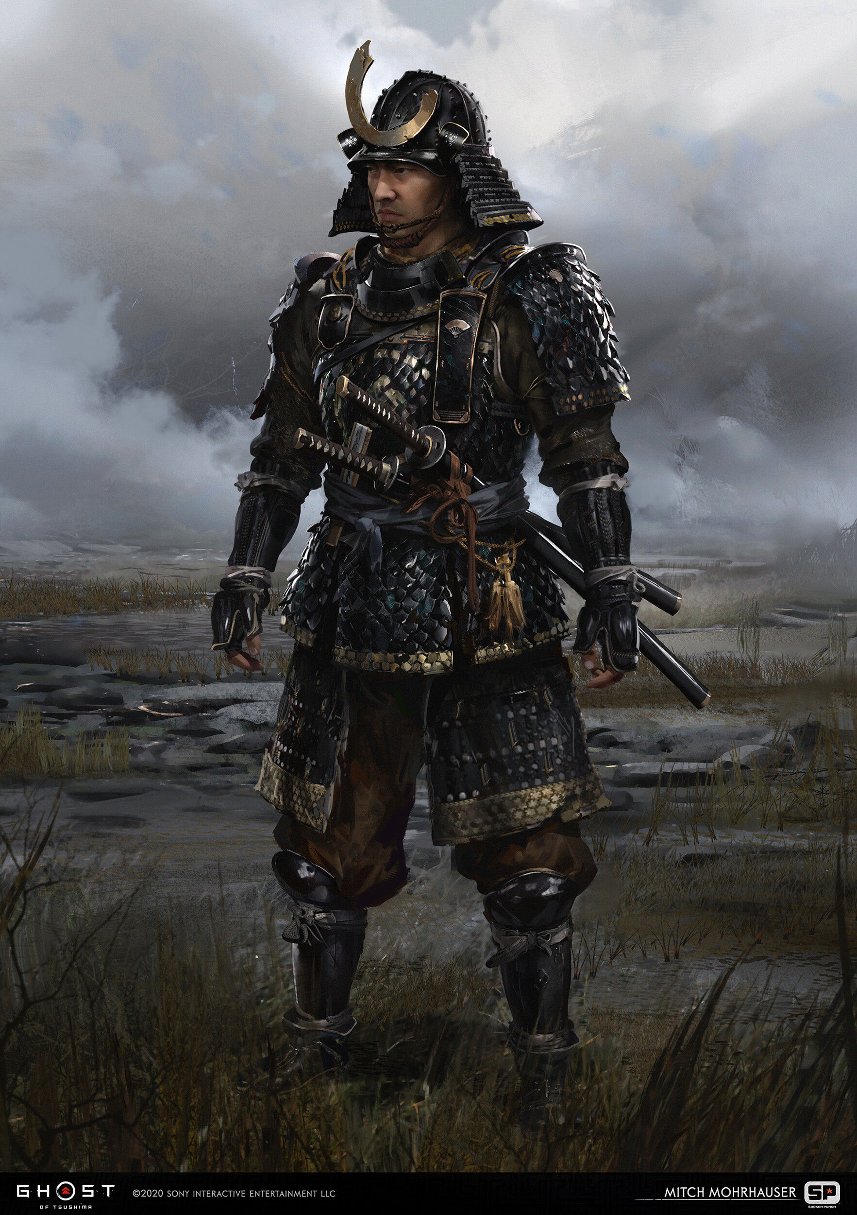 Wallpaper #OhmdBY8BtGB6xQ78i1I553 Mitch Mohrhauser Ghost of Tsushima Sakai Armor
