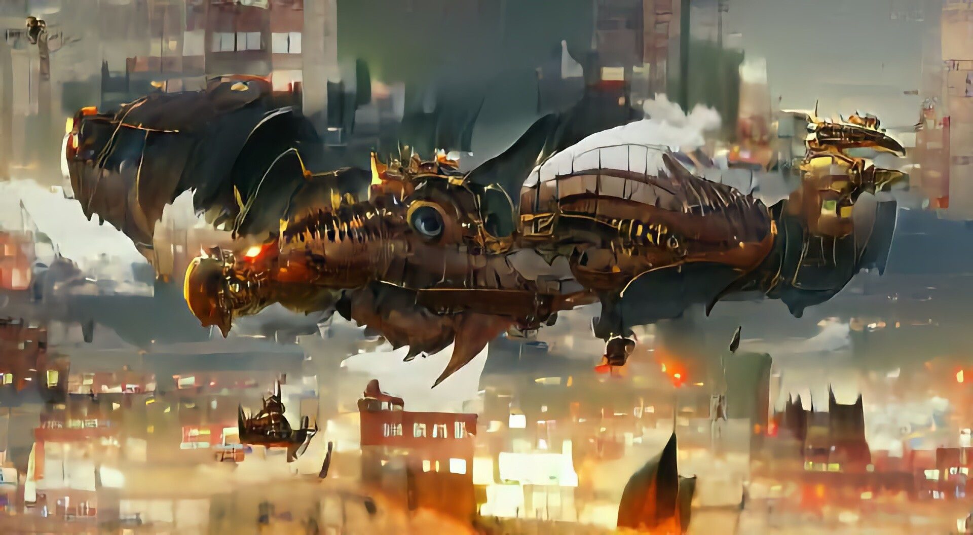 Wallpaper #MGh_F5MBSpphPi3-Ow_u217 Artstation Steampunk Airships