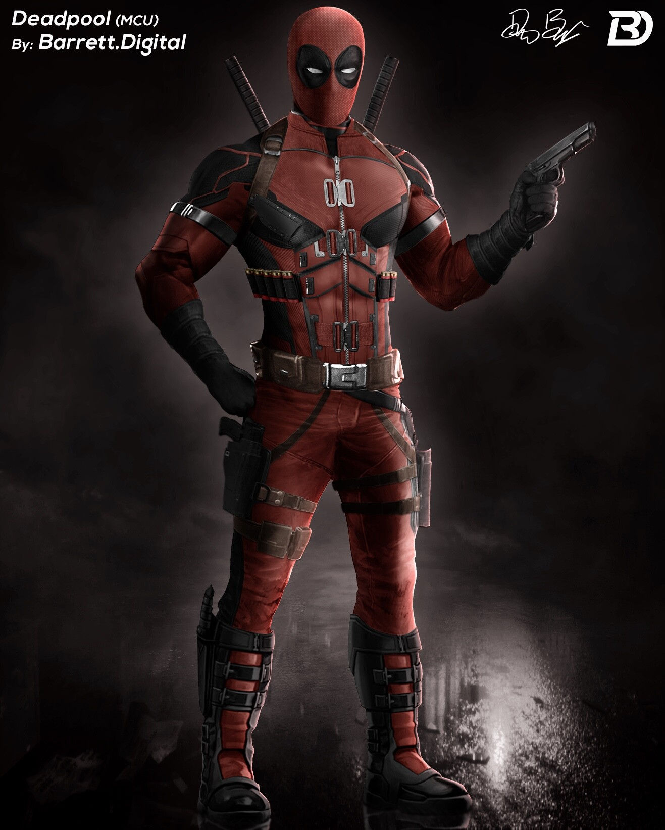 Wallpaper #pmjDFpMBSpphPi3-rQx950 Artstation MCU Deadpool Concept by Barrett Digital