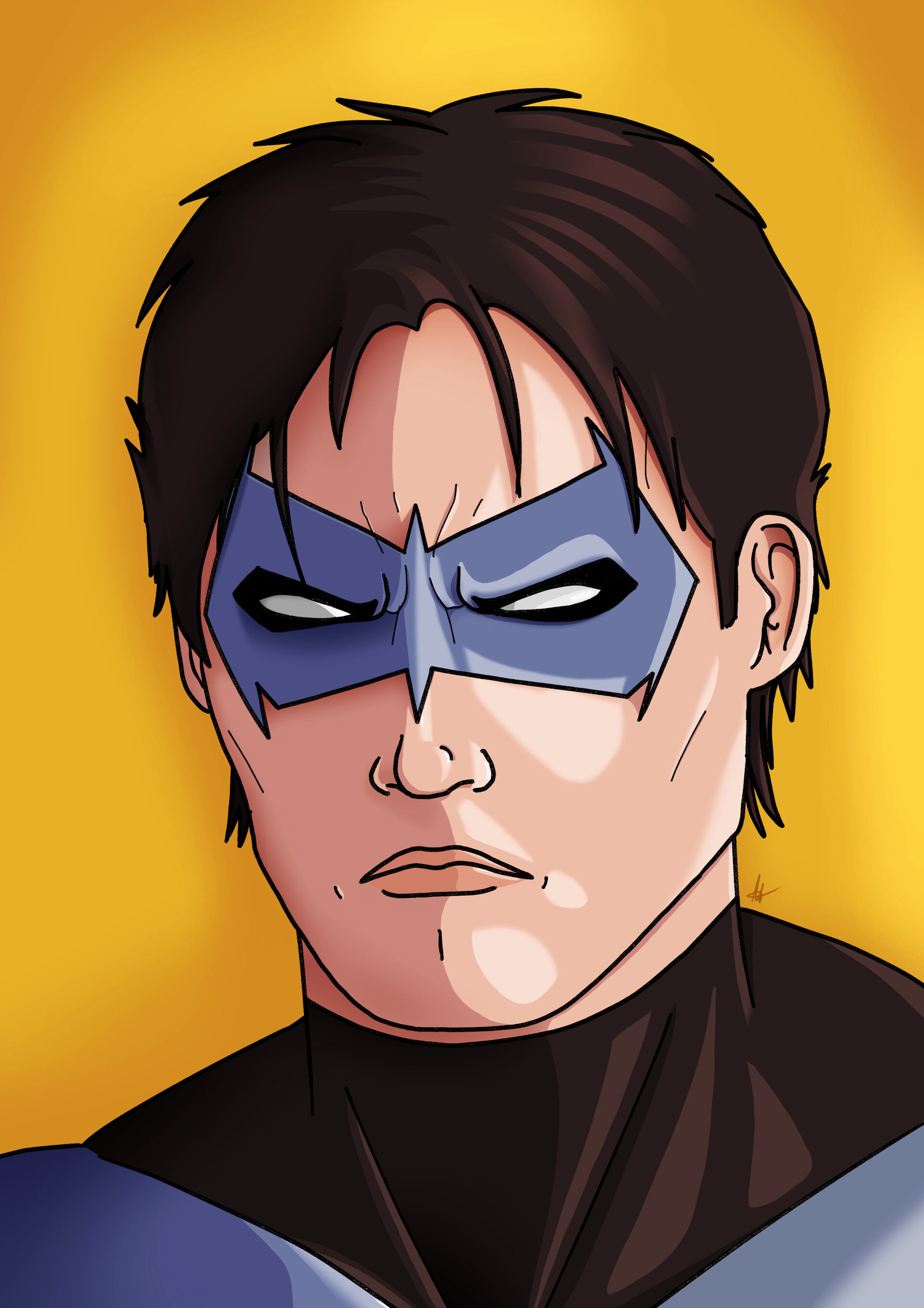 Wallpaper #smeq_5IBSpphPi3-zaNu2 Nightwing Face Drawing