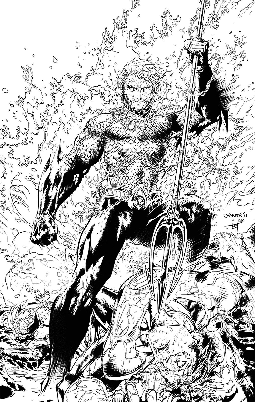 Wallpaper #xGdJ95IBSpphPi3-d4V5164 Matt Sholl Aquaman Piece Digital Inks Jim Lee Pencils