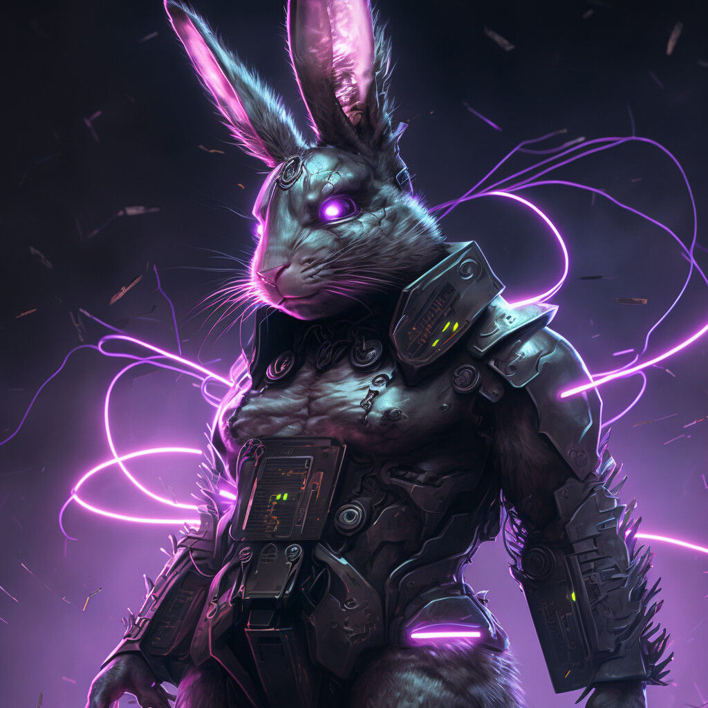Wallpaper #qa3MMZMBKf019FdaUxGB0 Artstation Cyberpunk Bunny