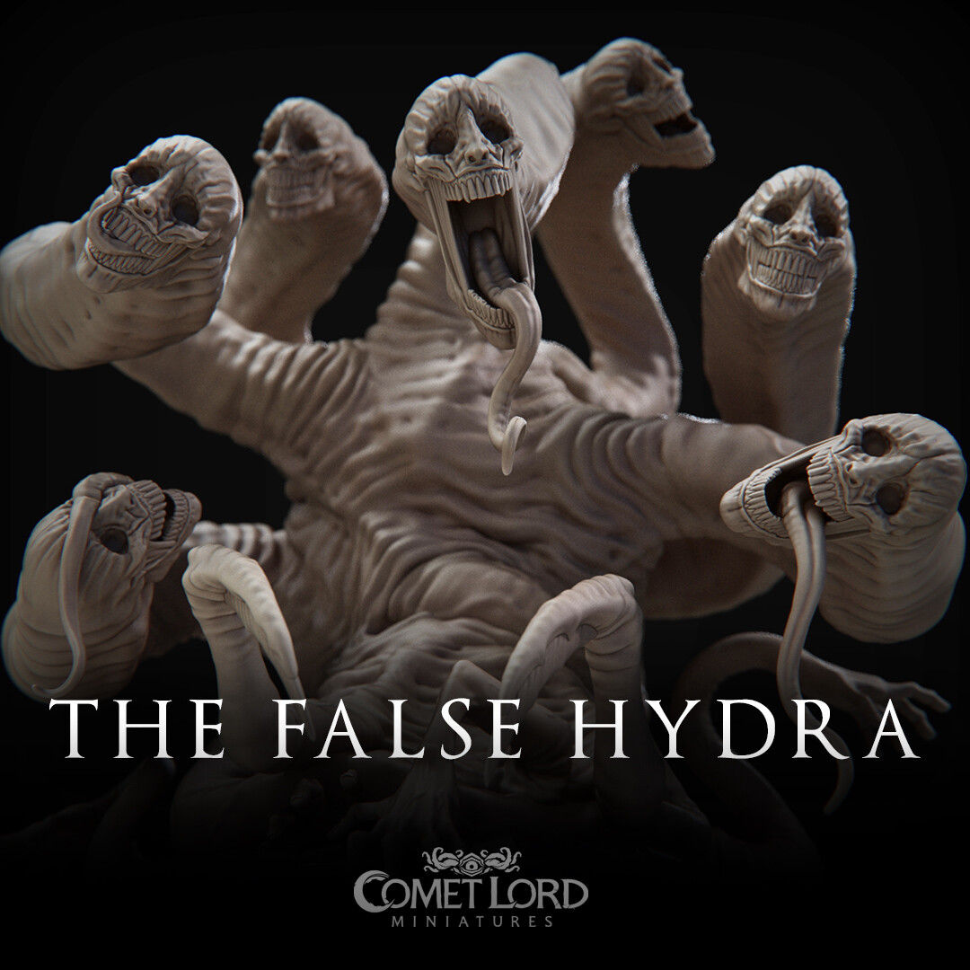 Wallpaper #e2cOBpMBSpphPi3-b78W185 Artstation the False Hydra Miniature Sculpt