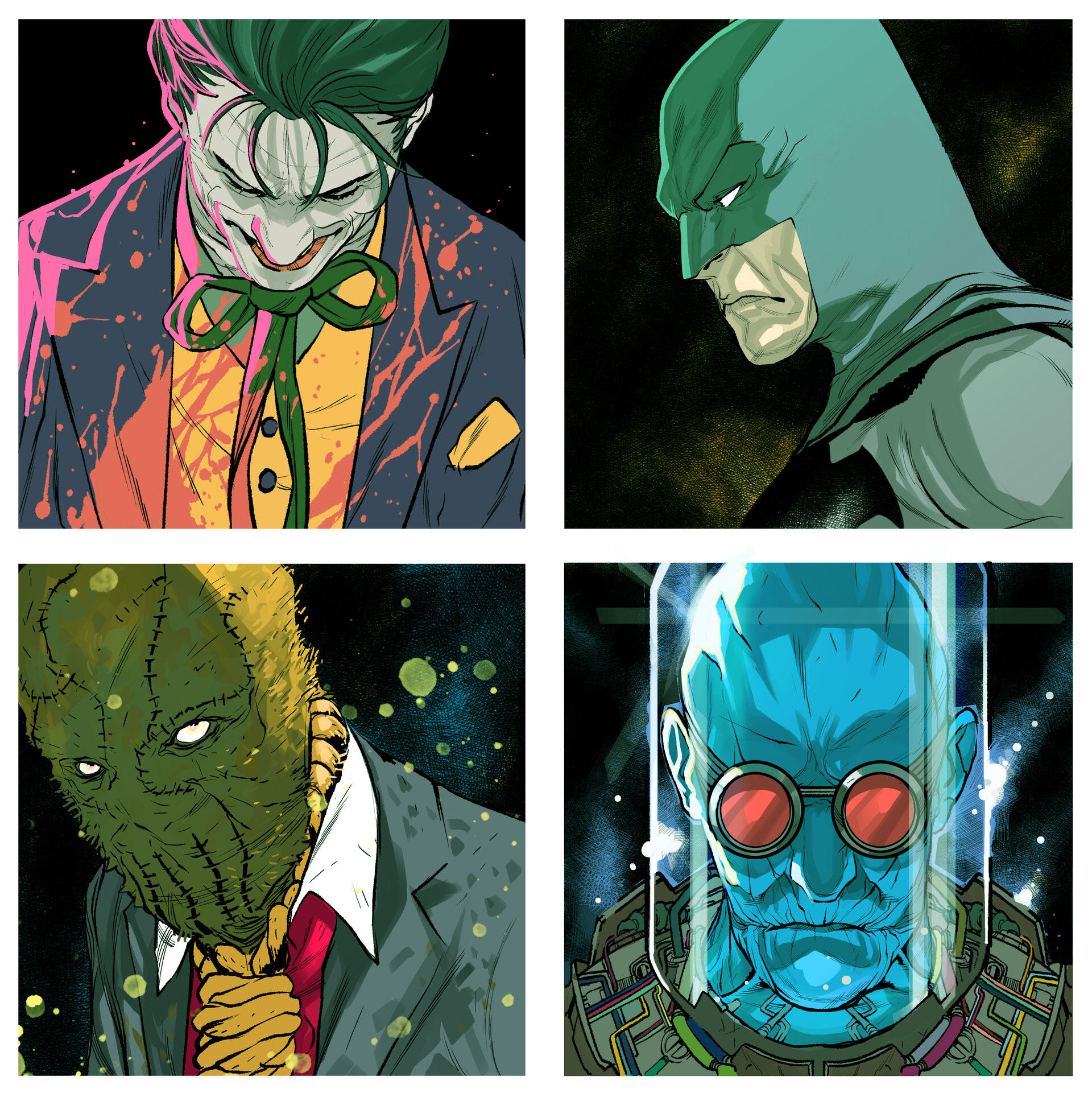 Wallpaper #WxnLH48BtGB6xQ78Ynxo8 Artstation Batman Faces1
