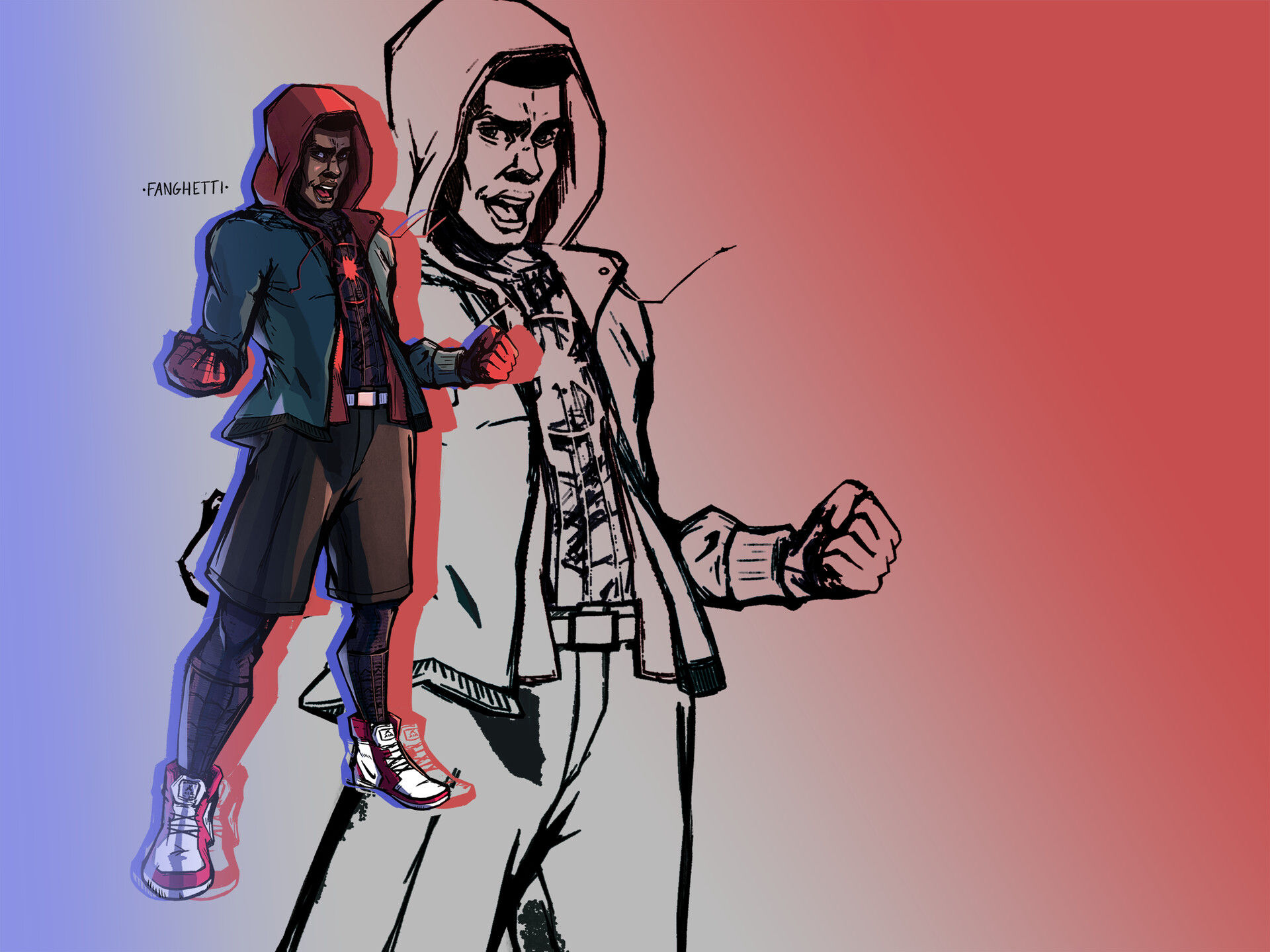 Wallpaper #4WgoI5MBSpphPi3-VjR-381 Spiderman Sketch Standing