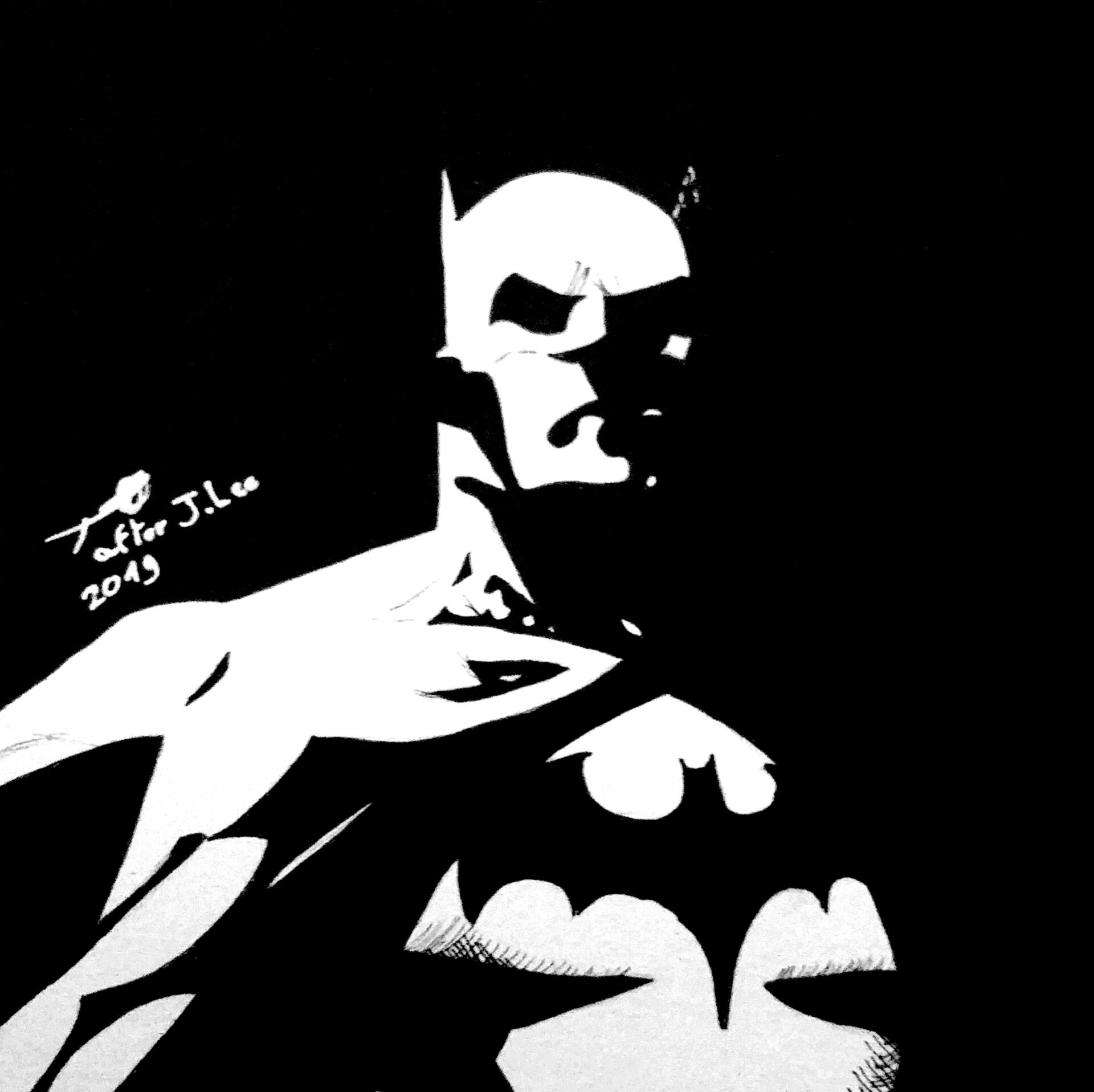 Wallpaper #qx0ULpMBlOZrFDOkP9JS5 Artstation Batman Black and White