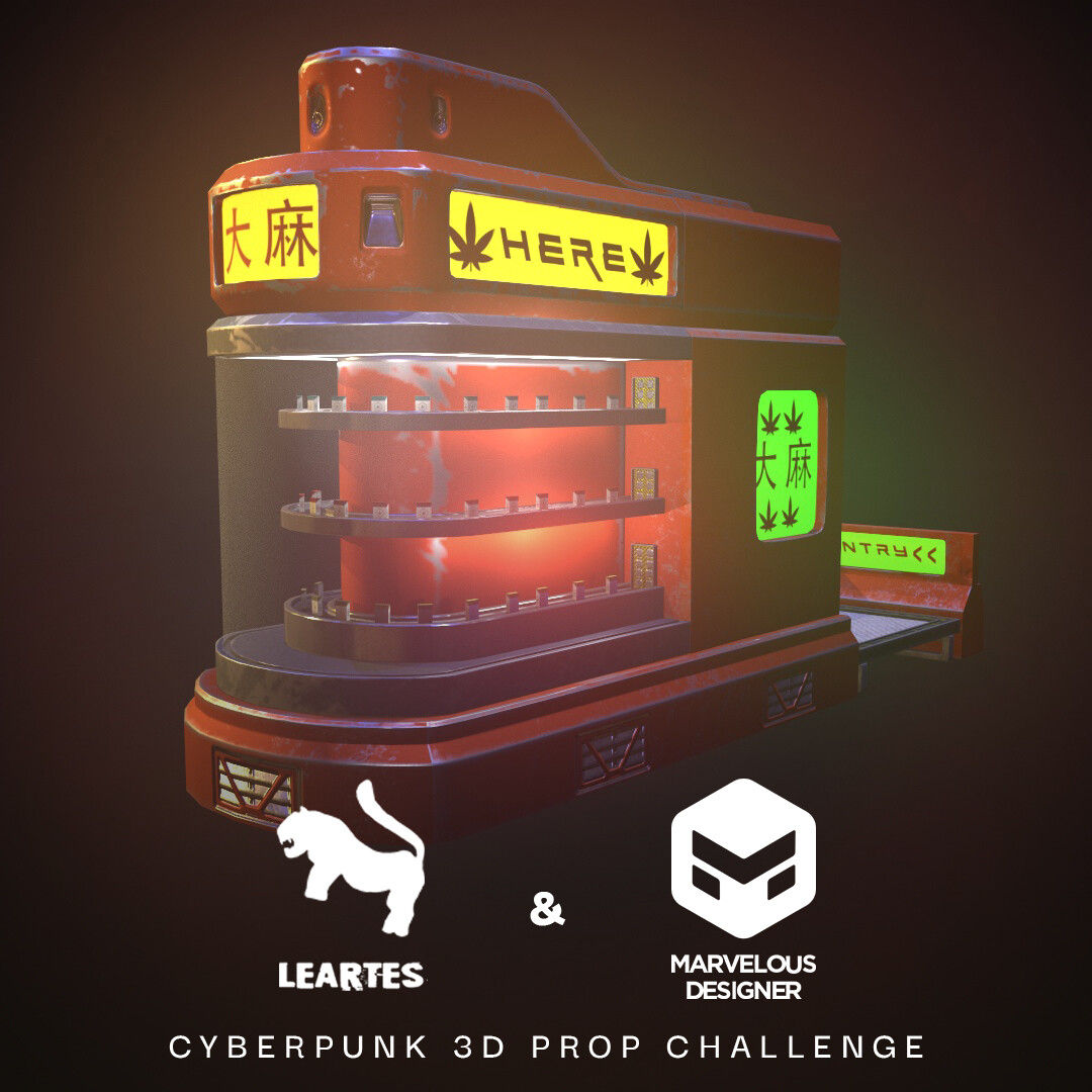 Wallpaper #Qmc2_5IBSpphPi3-FaJe69 Cyberpunk Vending Machine Gun