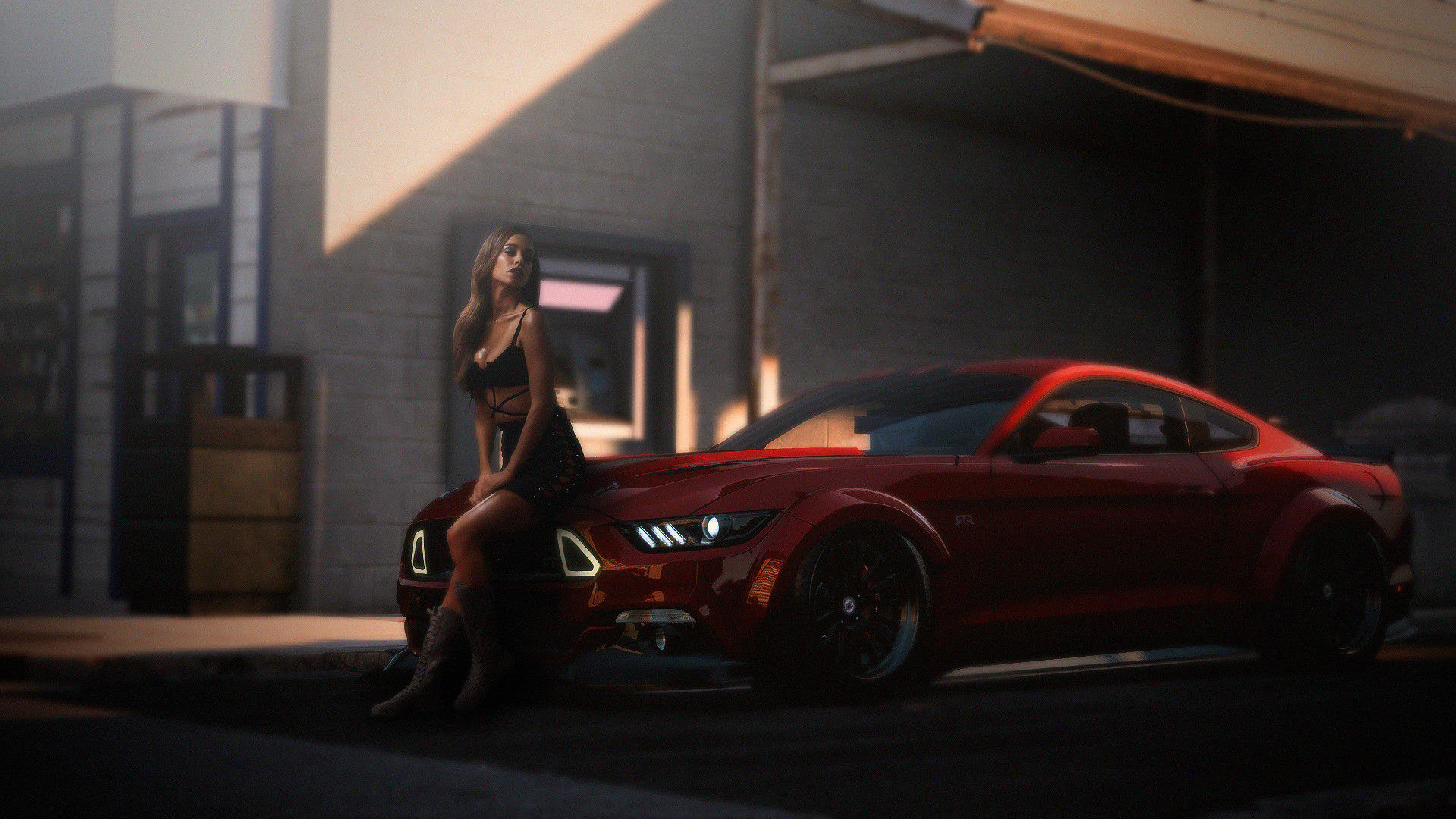 Wallpaper #-HQqw44B_8f4nGFa3m8m39 Artstation Mustang Girl